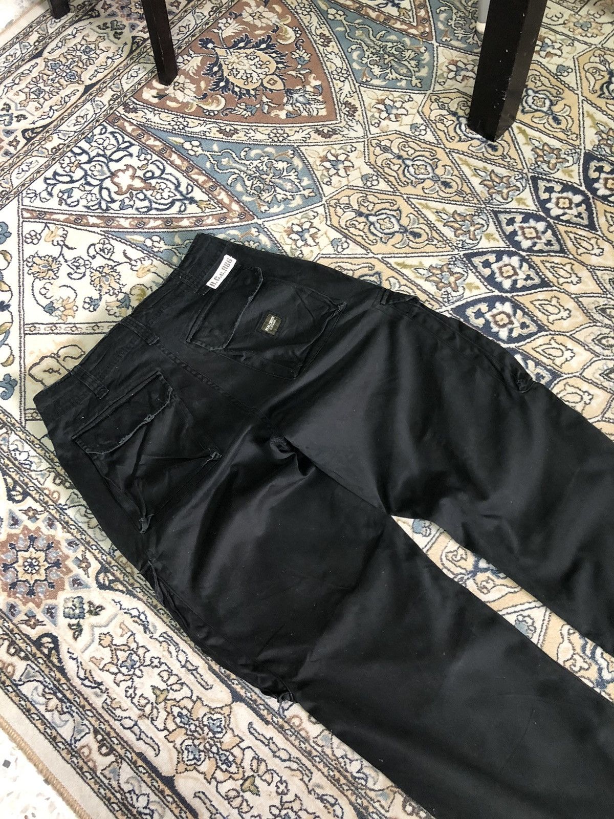 Seditionaries 🥷🏿Vintage Real Crush Loose Fit Cargo Pant Black Size US 31 - 13 Thumbnail