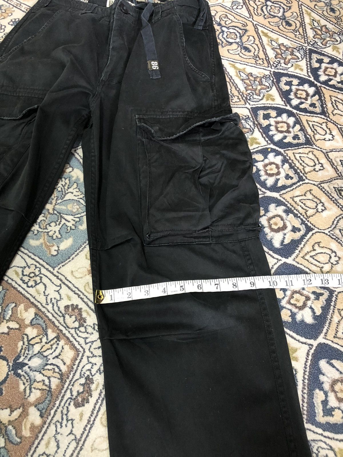 Seditionaries 🥷🏿Vintage Real Crush Loose Fit Cargo Pant Black Size US 31 - 20 Thumbnail