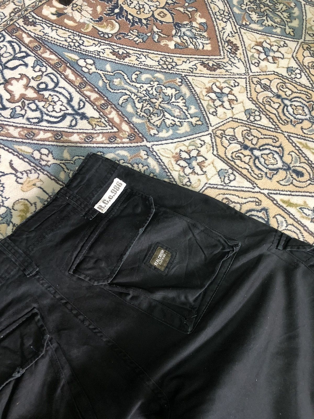Seditionaries 🥷🏿Vintage Real Crush Loose Fit Cargo Pant Black Size US 31 - 12 Thumbnail