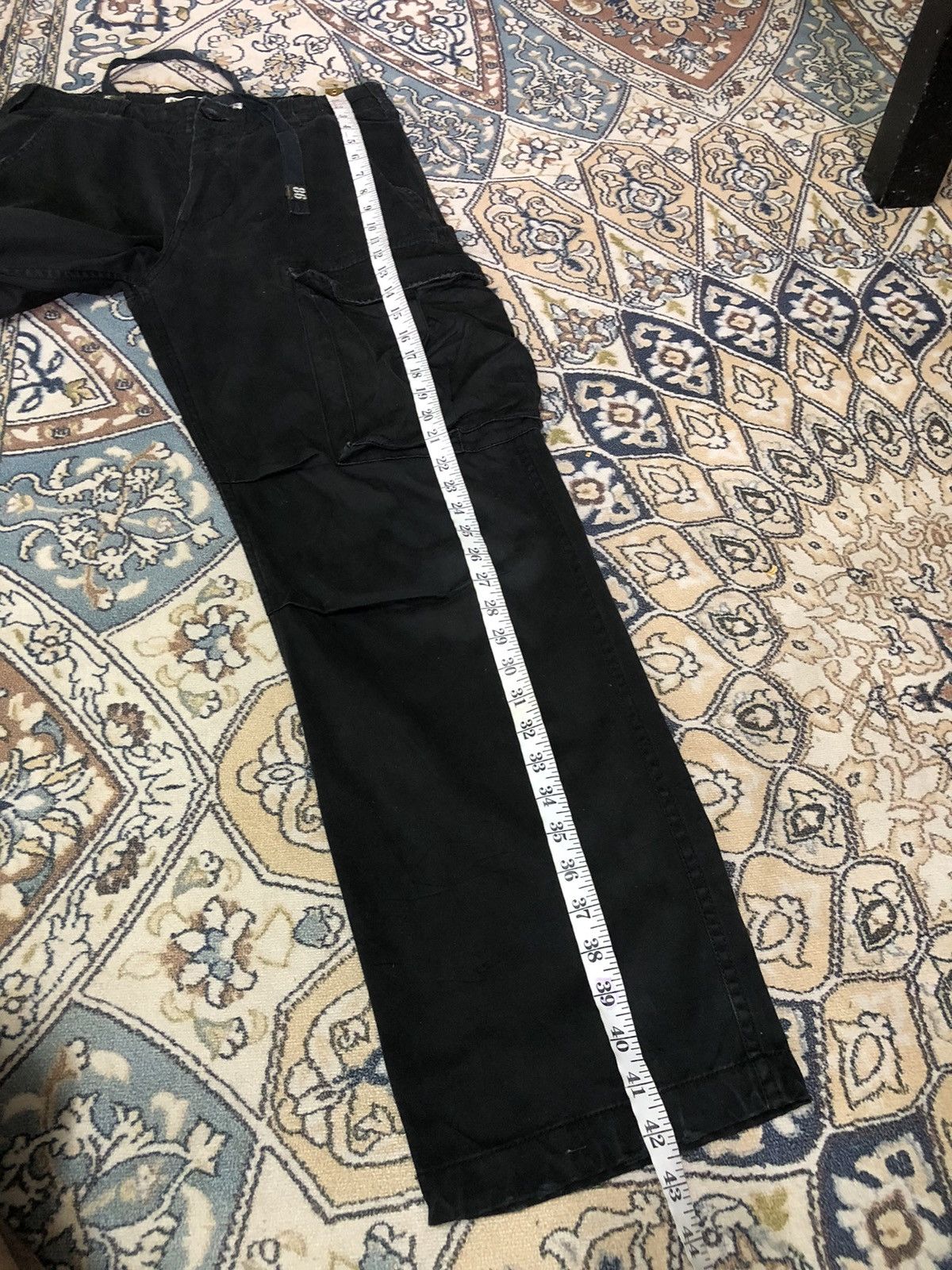 Seditionaries 🥷🏿Vintage Real Crush Loose Fit Cargo Pant Black Size US 31 - 23 Thumbnail