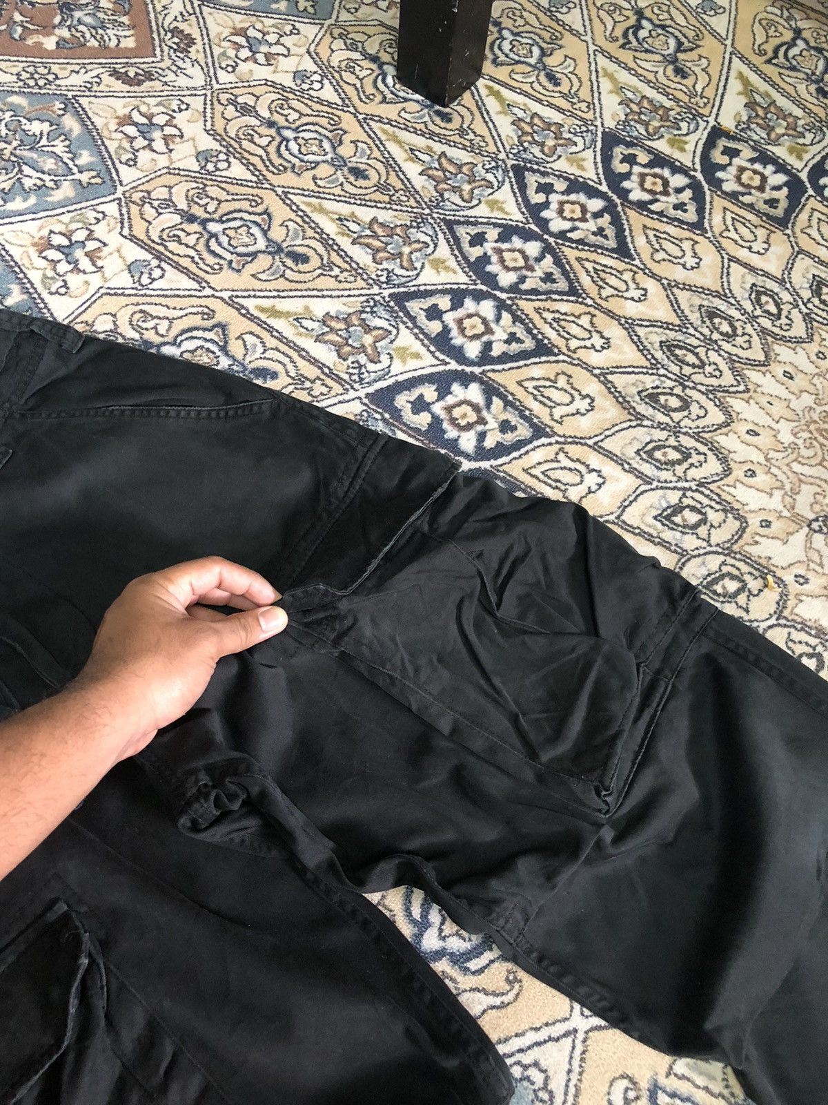 Seditionaries 🥷🏿Vintage Real Crush Loose Fit Cargo Pant Black Size US 31 - 5 Thumbnail