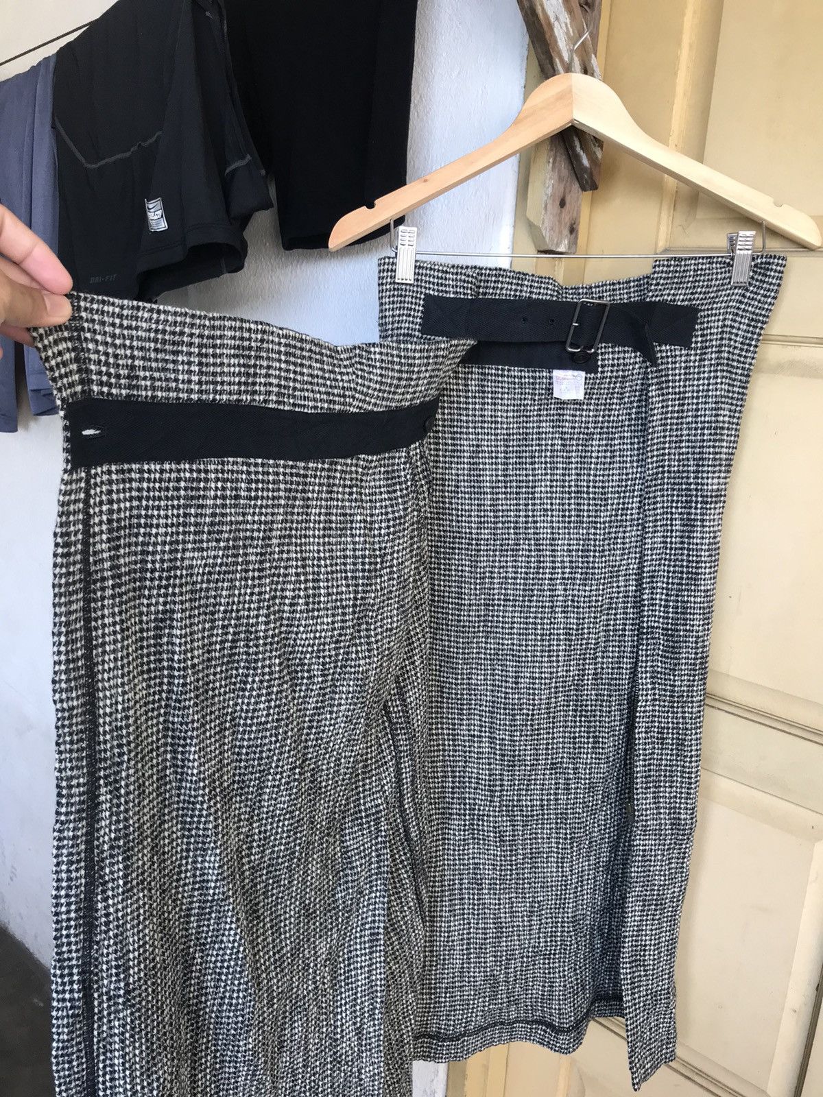 Issey Miyake Vintage Issey Miyake PermanenteTweed Stretchable Midi Skirt Size 29" - 3 Thumbnail