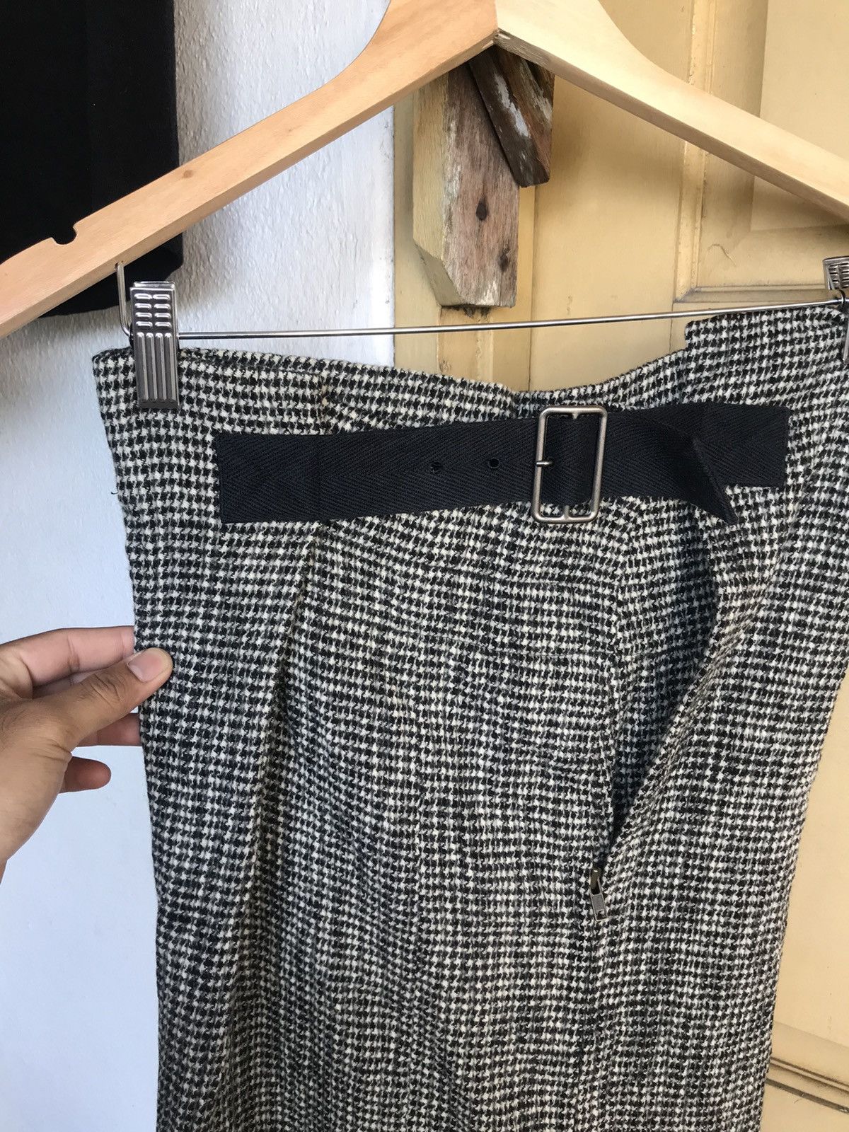 Issey Miyake Vintage Issey Miyake PermanenteTweed Stretchable Midi Skirt Size 29" - 5 Thumbnail