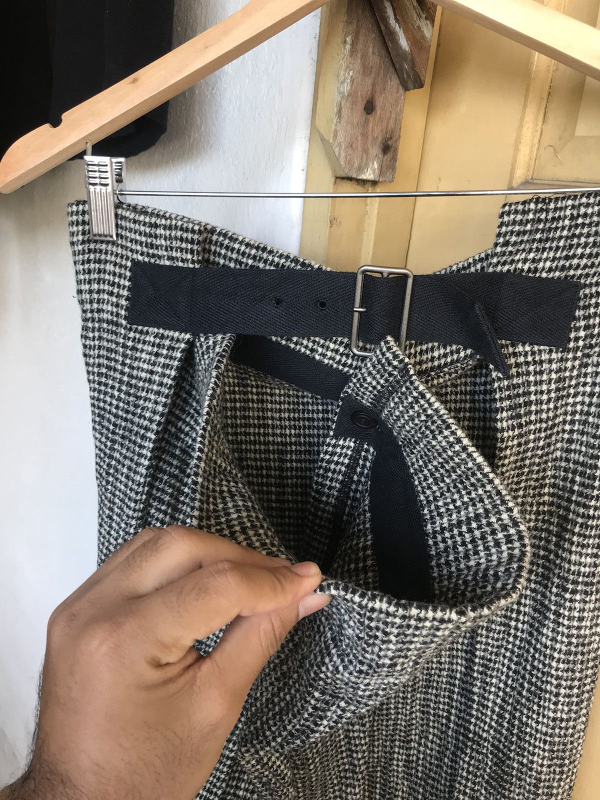 Issey Miyake Vintage Issey Miyake PermanenteTweed Stretchable Midi Skirt Size 29" - 11 Thumbnail