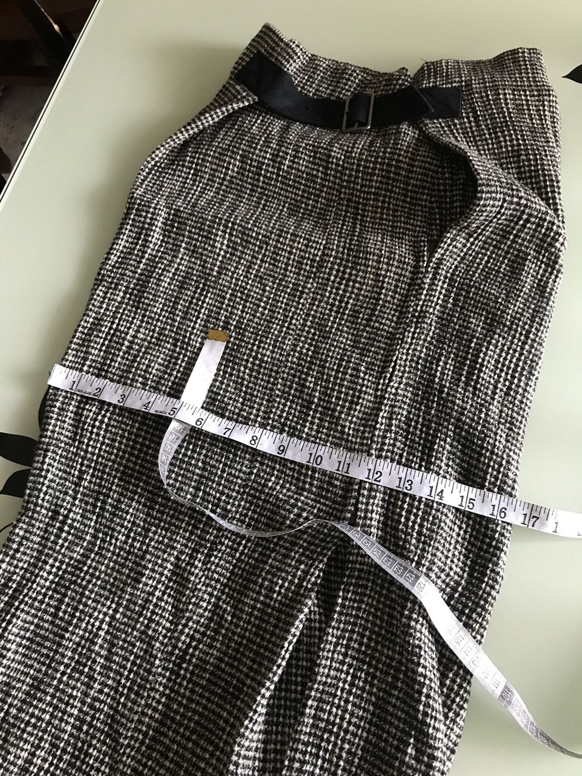 Issey Miyake Vintage Issey Miyake PermanenteTweed Stretchable Midi Skirt Size 29" - 20 Thumbnail