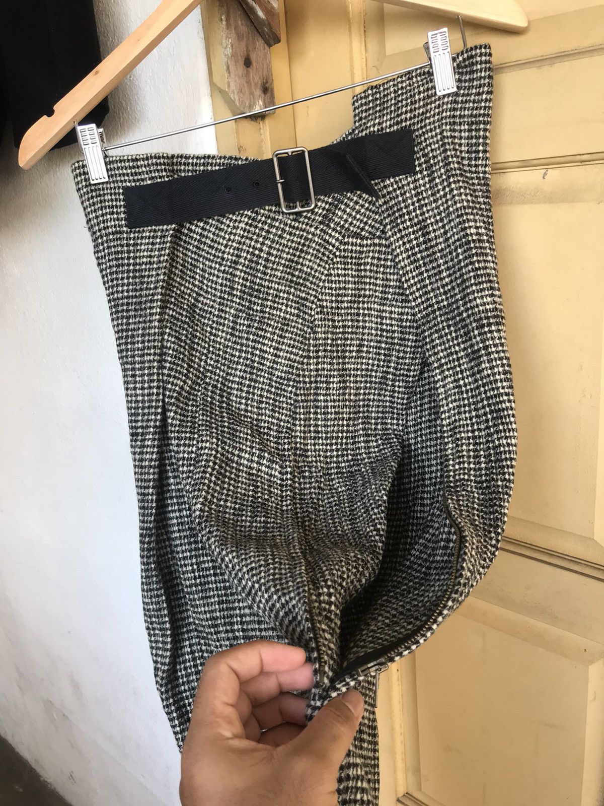 Issey Miyake Vintage Issey Miyake PermanenteTweed Stretchable Midi Skirt Size 29" - 10 Thumbnail