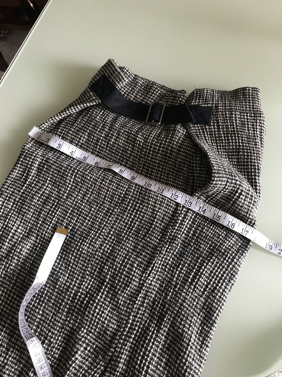 Issey Miyake Vintage Issey Miyake PermanenteTweed Stretchable Midi Skirt Size 29" - 18 Thumbnail
