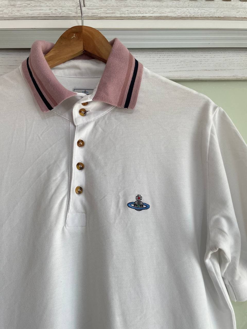 Vivienne Westwood Vivienne Westwood White Polo T-shirt Size US XL / EU 56 / 4 - 4 Thumbnail