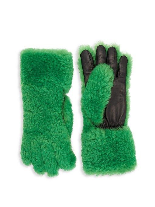 Bottega Veneta o1son1rm0323 Gloves in Green Size ONE SIZE - 1 Preview