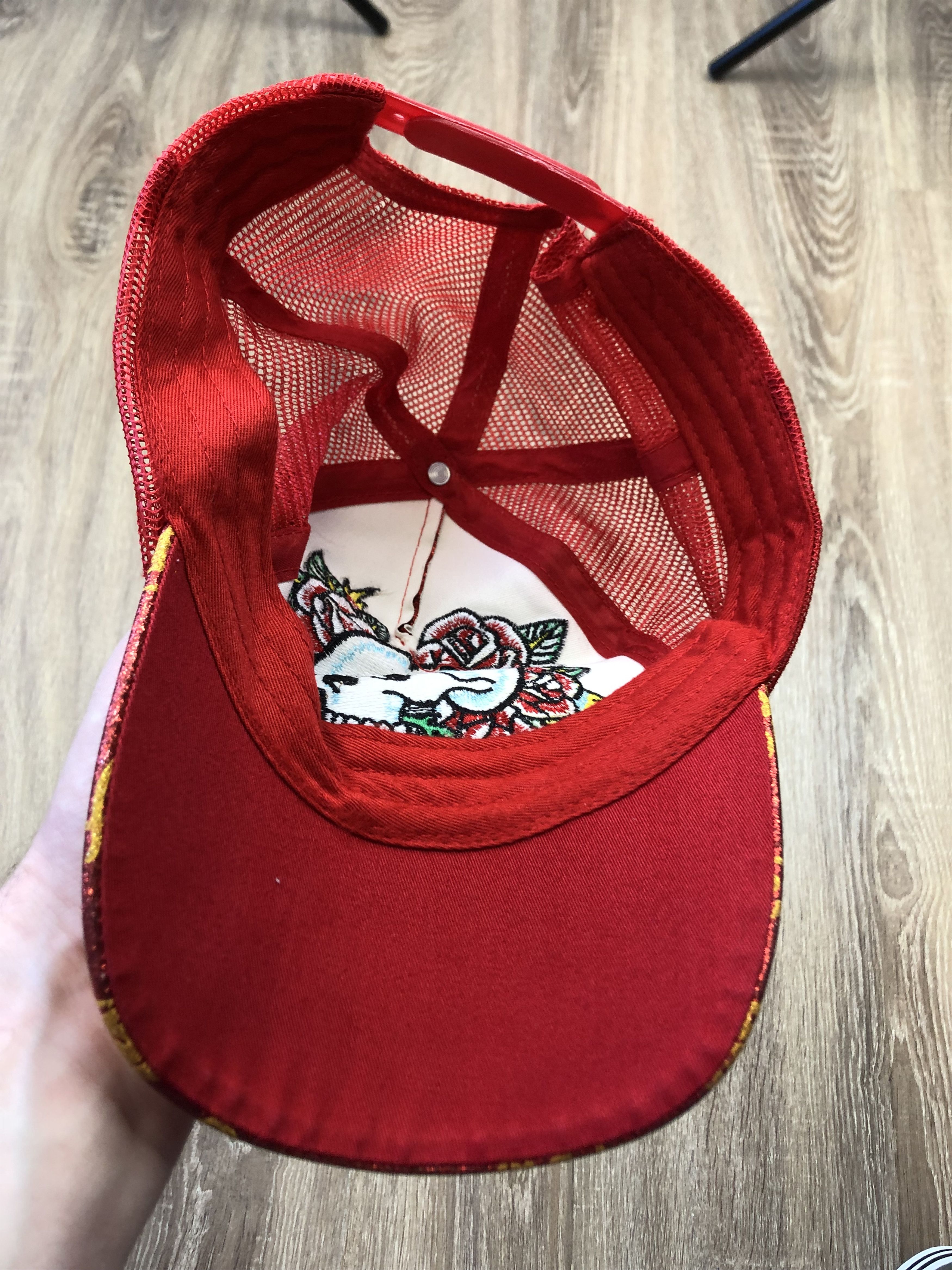 Christian Audigier × Ed Hardy × Vintage Vintage Ed Hardy Trucker Snapback Christian Audigier Cap Size ONE SIZE - 6 Thumbnail