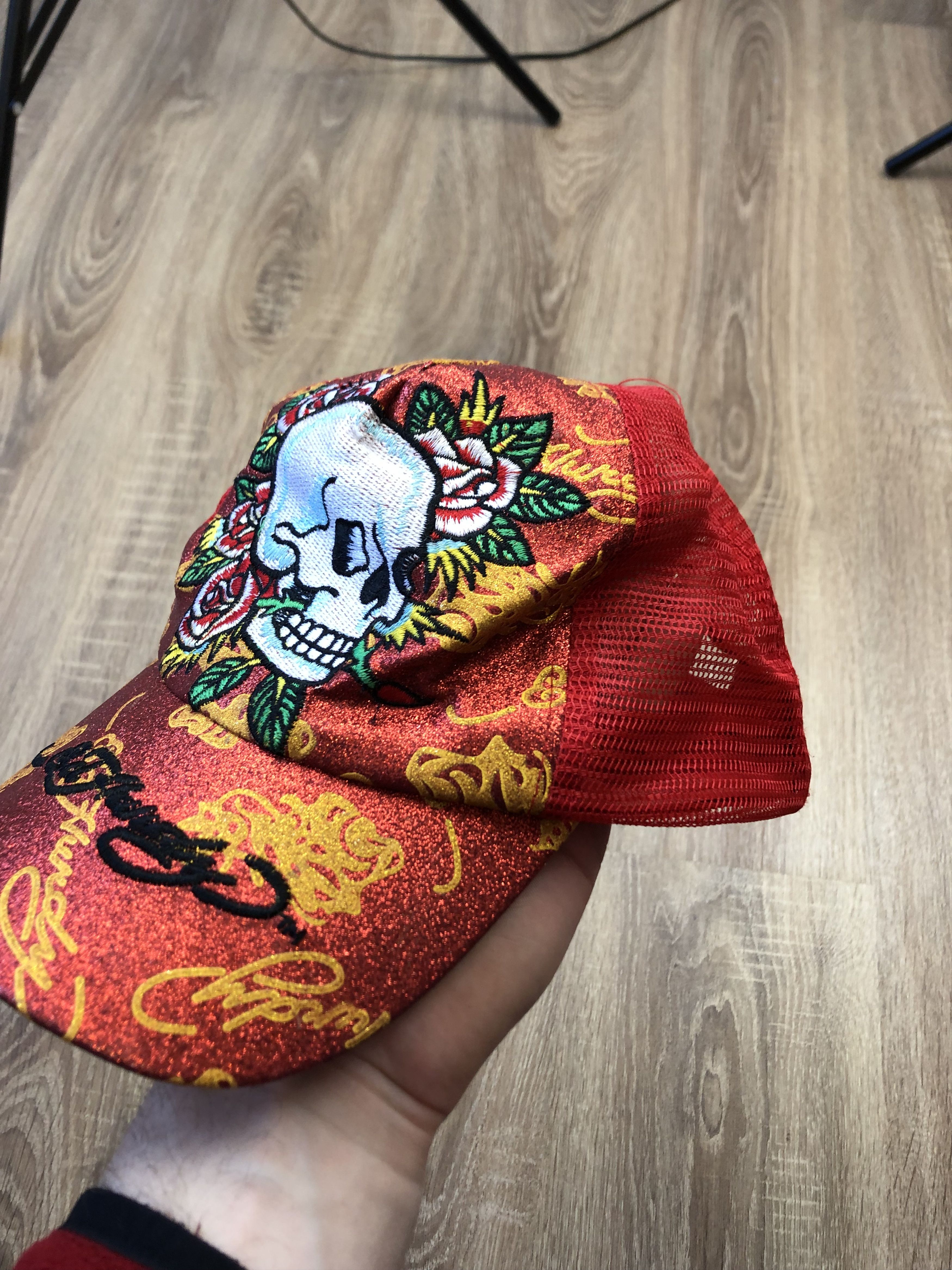 Christian Audigier × Ed Hardy × Vintage Vintage Ed Hardy Trucker Snapback Christian Audigier Cap Size ONE SIZE - 2 Thumbnail