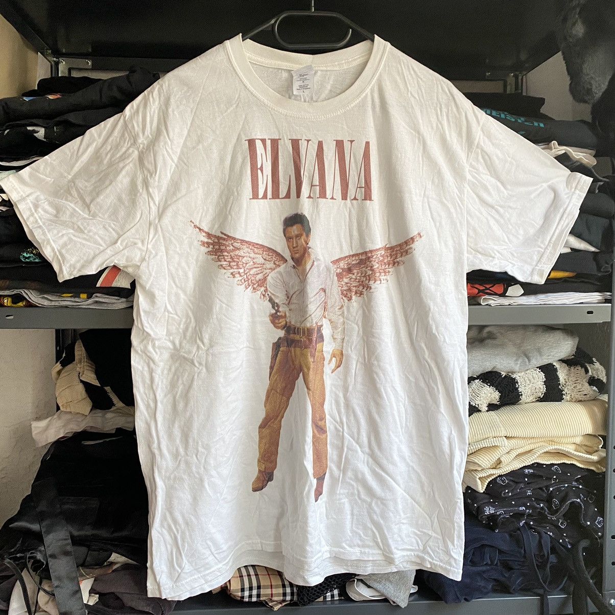 Band Tees ELVIS LIKE NIRVANA IN UTERO ELVANA T SHIRT Size US L / EU 52-54 / 3 - 1 Thumbnail