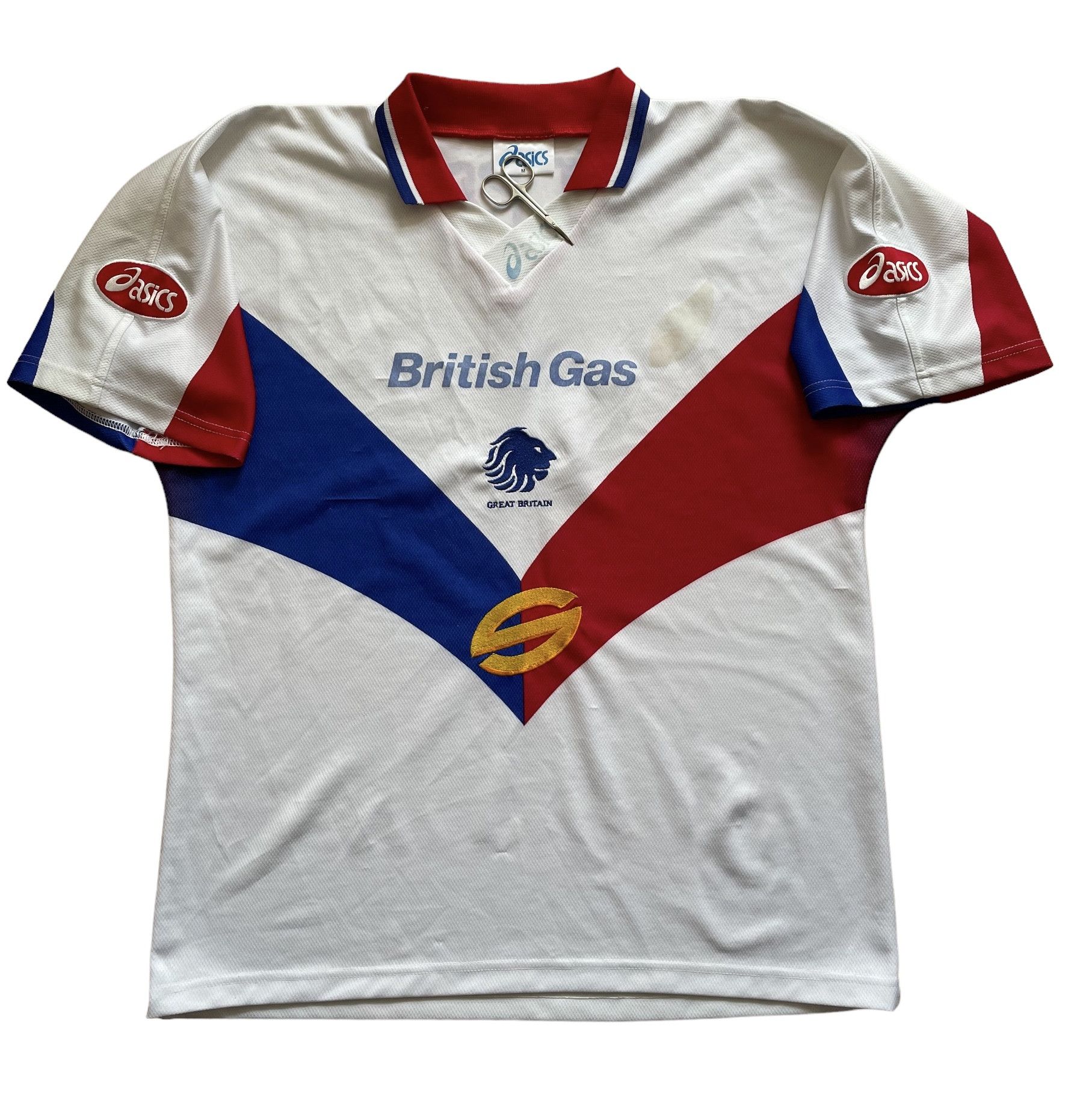Asics 1997 Great Britain Rugby League Shirt Jersey Tee Rare Size US M / EU 48-50 / 2 - 1 Thumbnail