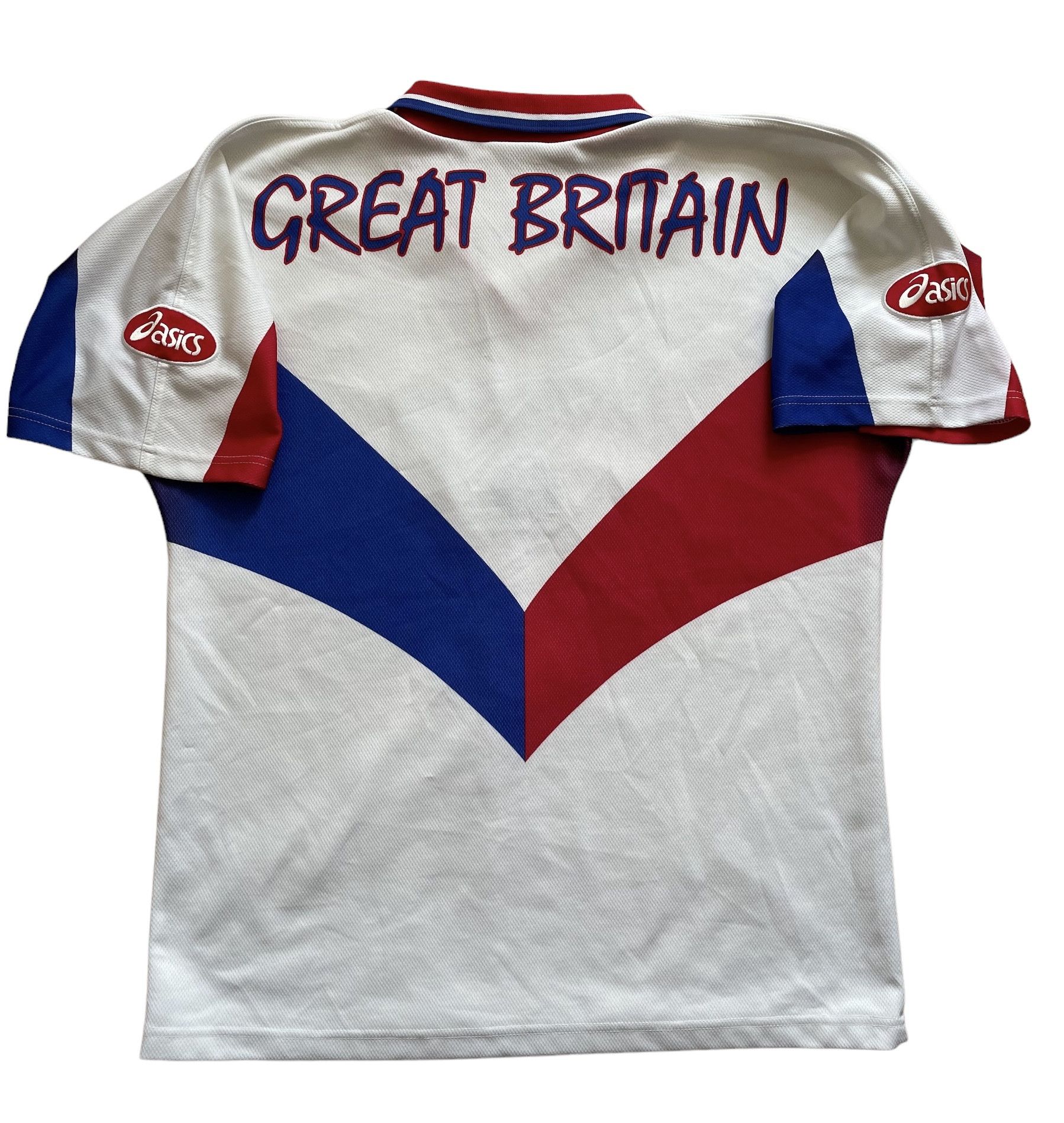 Asics 1997 Great Britain Rugby League Shirt Jersey Tee Rare Size US M / EU 48-50 / 2 - 2 Thumbnail