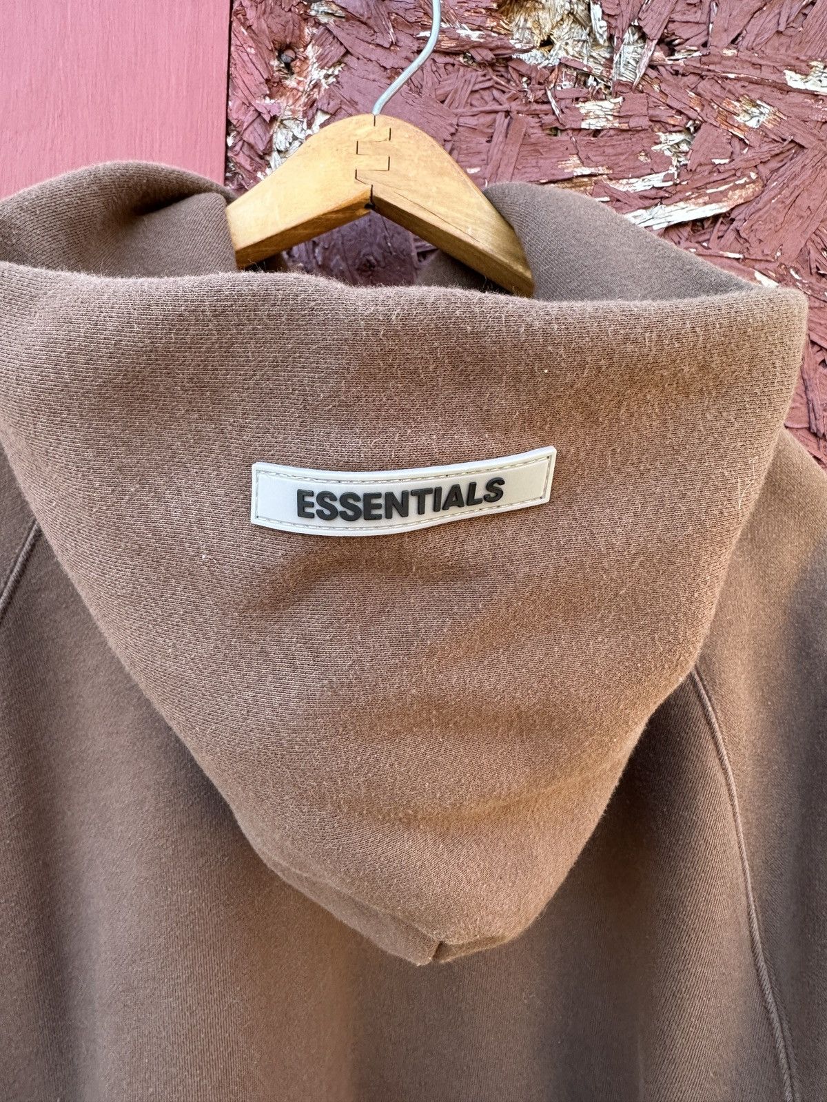 FOG Essentials SSENSE Exclusive Brown Logo Hoodie