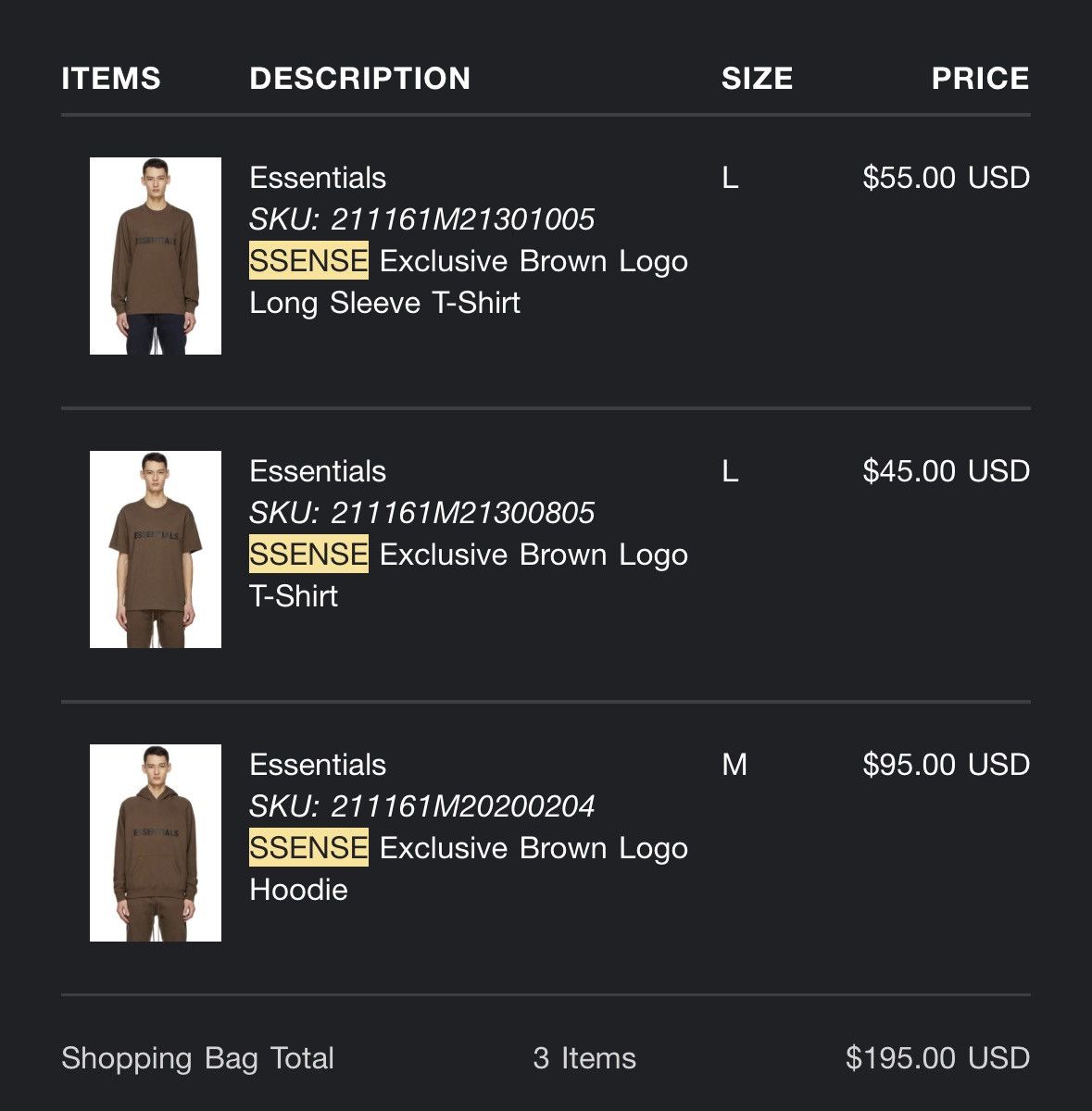 Essentials FOG Essentials SSENSE Exclusive Brown Logo Hoodie Size US M / EU 48-50 / 2 - 9 Thumbnail