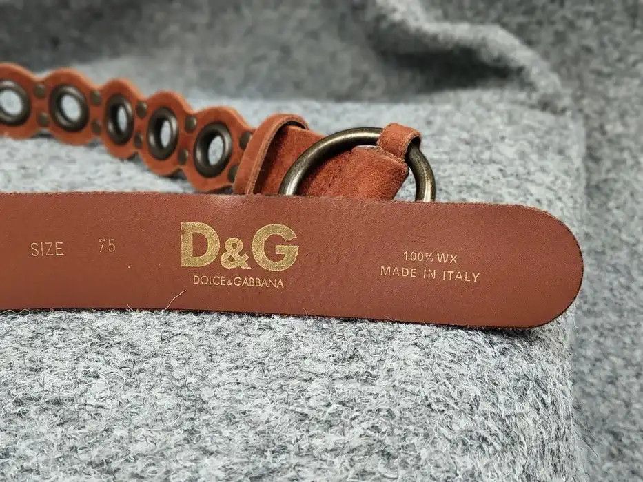 Dolce & Gabbana Vintage 90's Dolce & Gabbana Perforations Leather Belt Size ONE SIZE - 10 Thumbnail