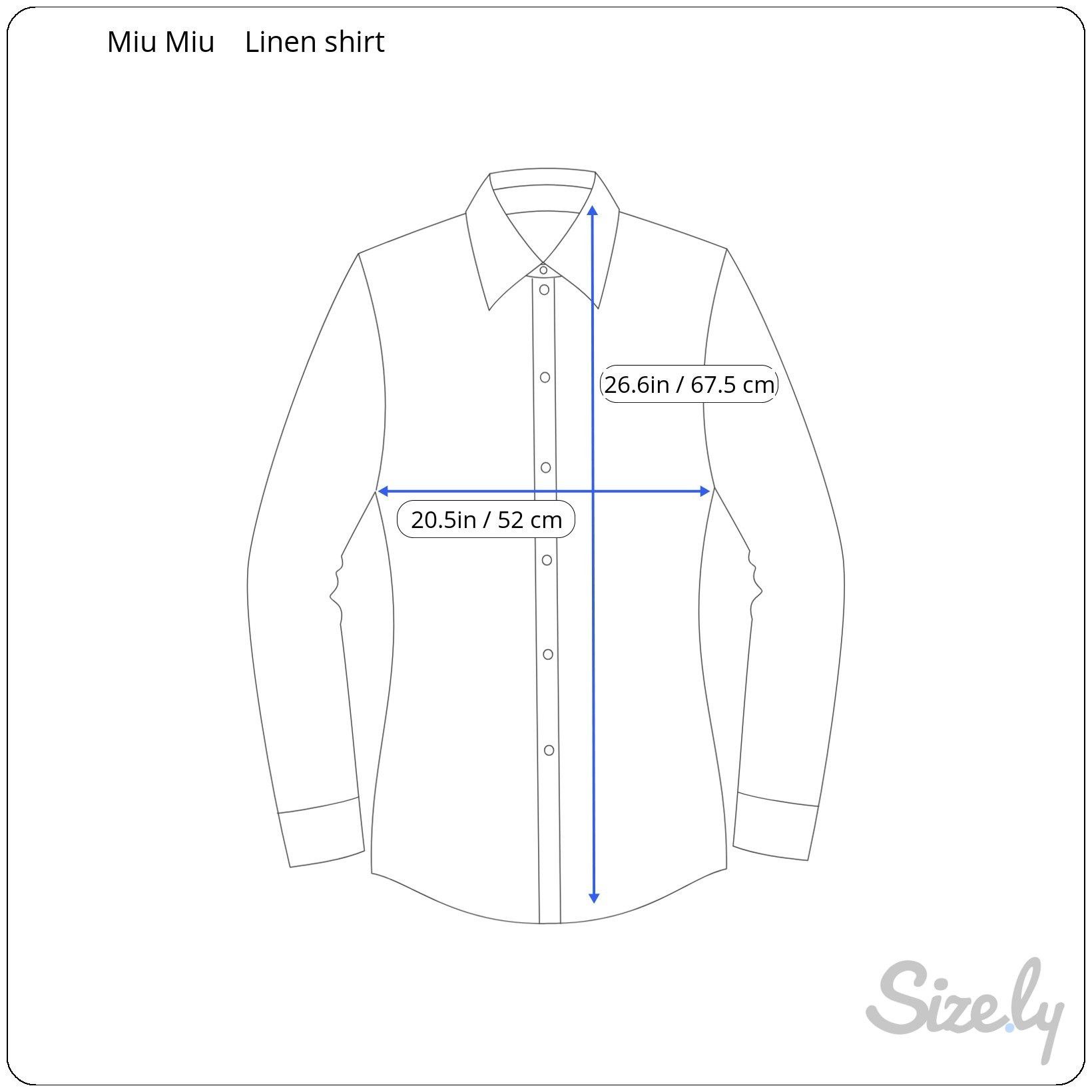 Miu Miu ⚡️QUICK SALE⚡️2011 Miu Miu Blue Button-up Shirt Ruffled Trim Size XL / US 12-14 / IT 48-50 - 6 Thumbnail