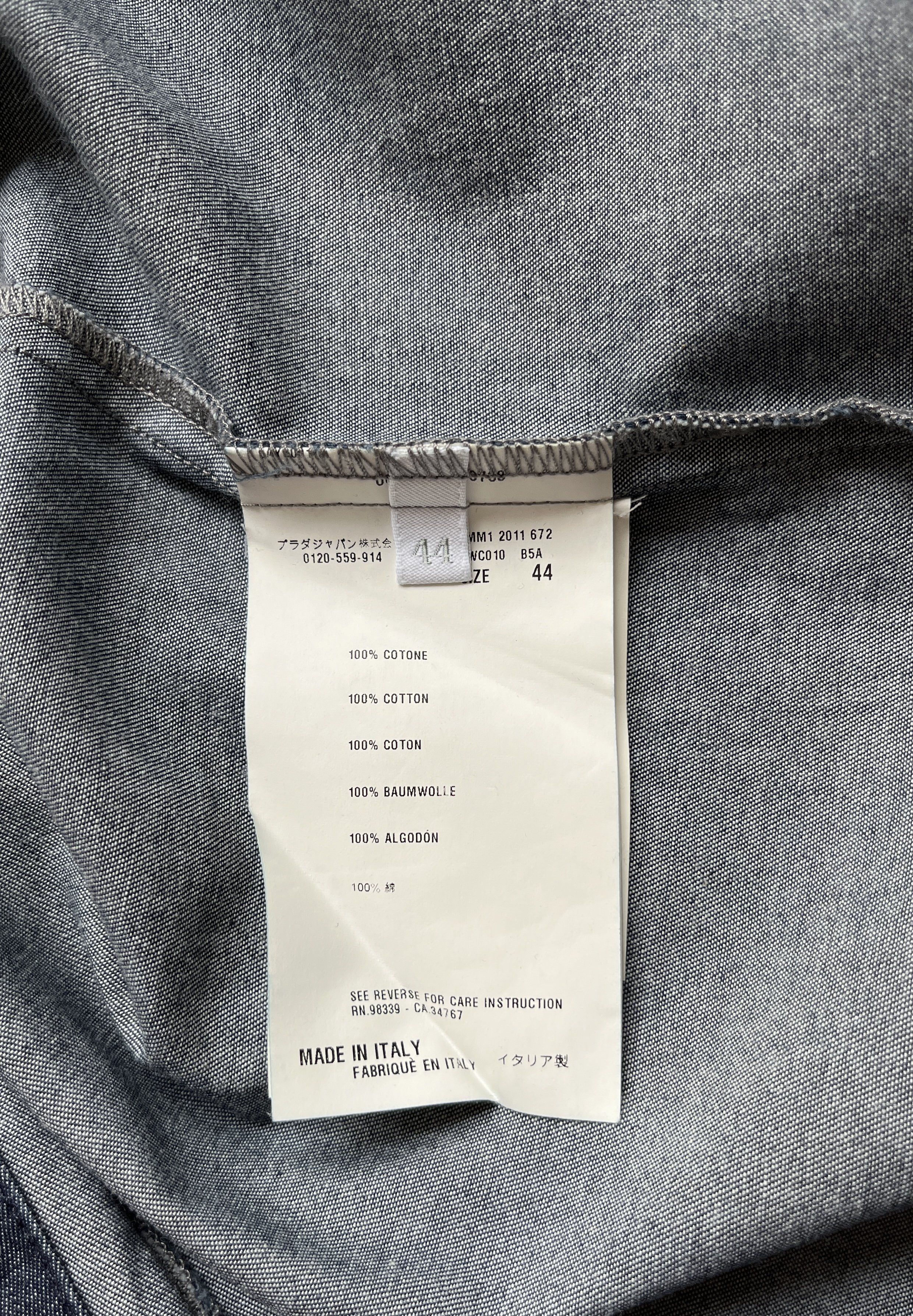 Miu Miu ⚡️QUICK SALE⚡️2011 Miu Miu Blue Button-up Shirt Ruffled Trim Size XL / US 12-14 / IT 48-50 - 4 Thumbnail