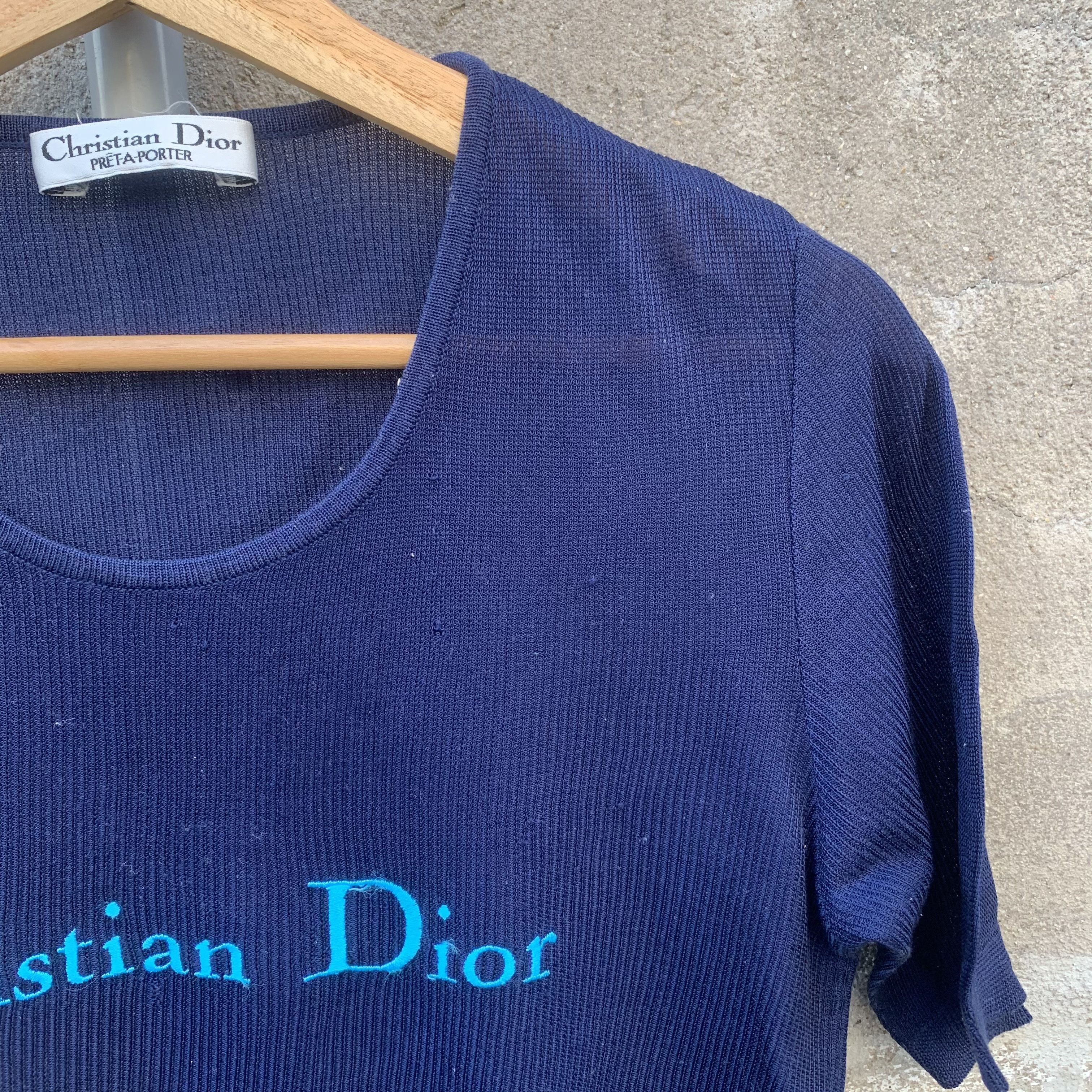 Japanese Brand CYBER WEEK 💥 CHRISTIAN DIOR Spell Out Knit Sweater Size US XS / EU 42 / 0 - 4 Thumbnail