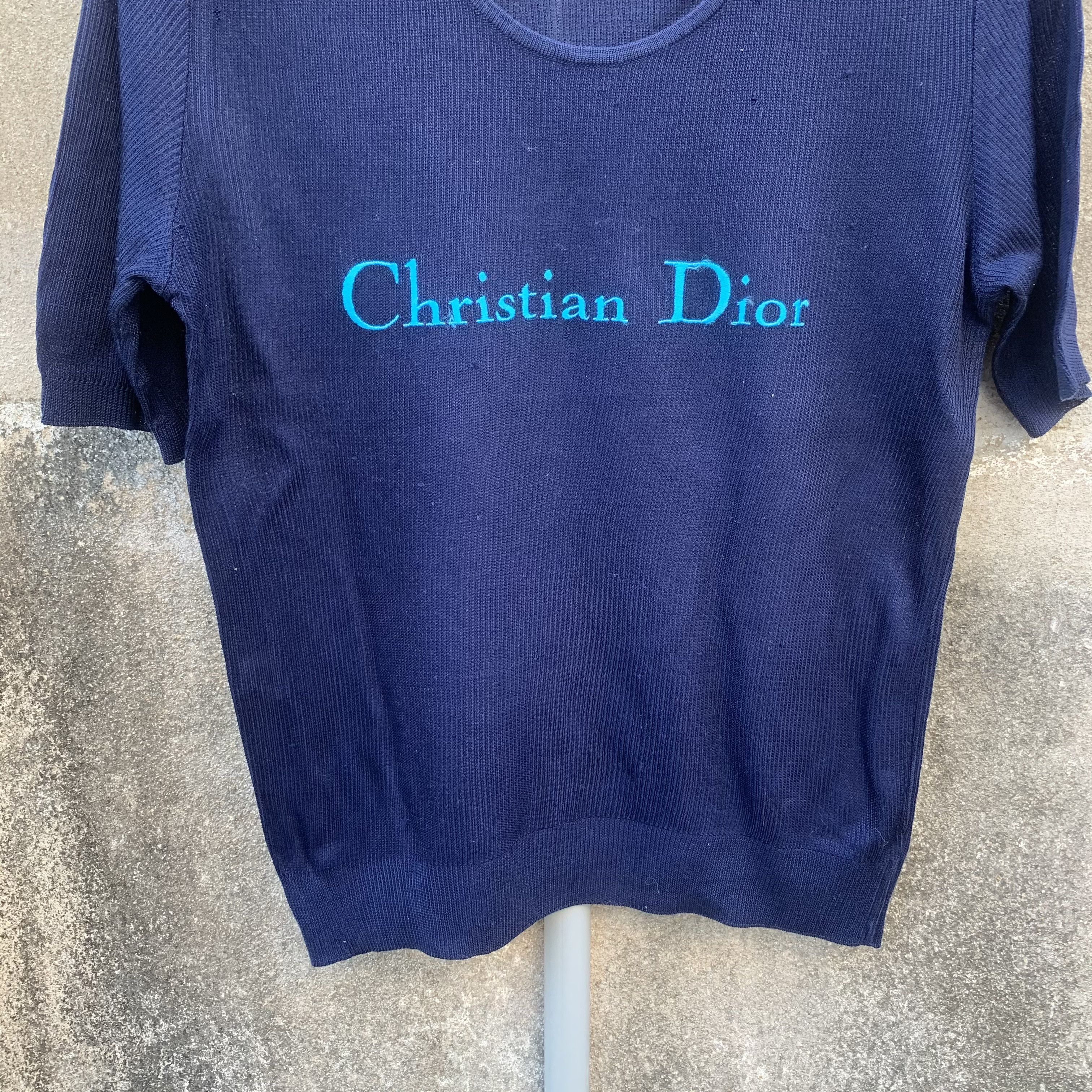 Japanese Brand CYBER WEEK 💥 CHRISTIAN DIOR Spell Out Knit Sweater Size US XS / EU 42 / 0 - 3 Thumbnail