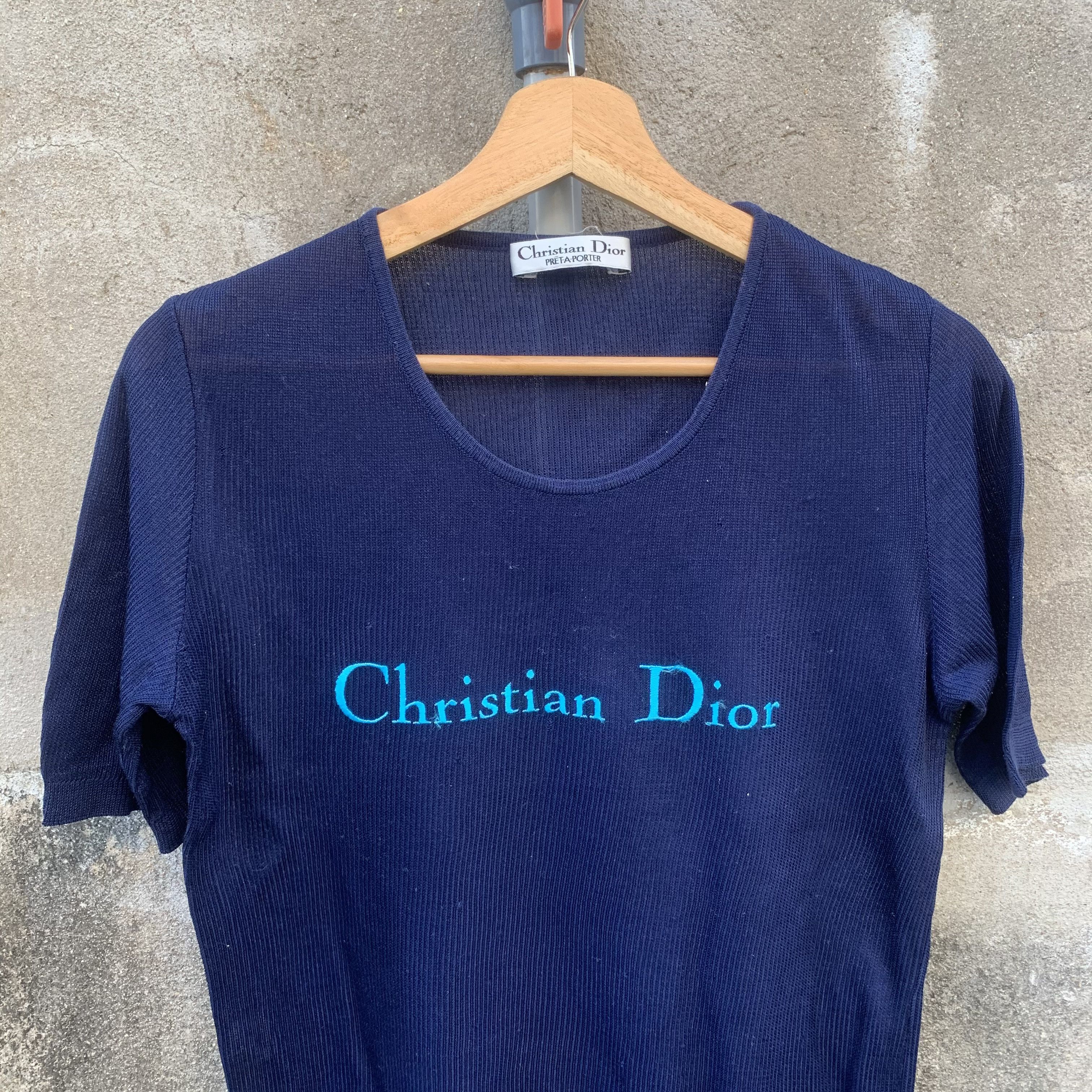 Japanese Brand CYBER WEEK 💥 CHRISTIAN DIOR Spell Out Knit Sweater Size US XS / EU 42 / 0 - 2 Thumbnail
