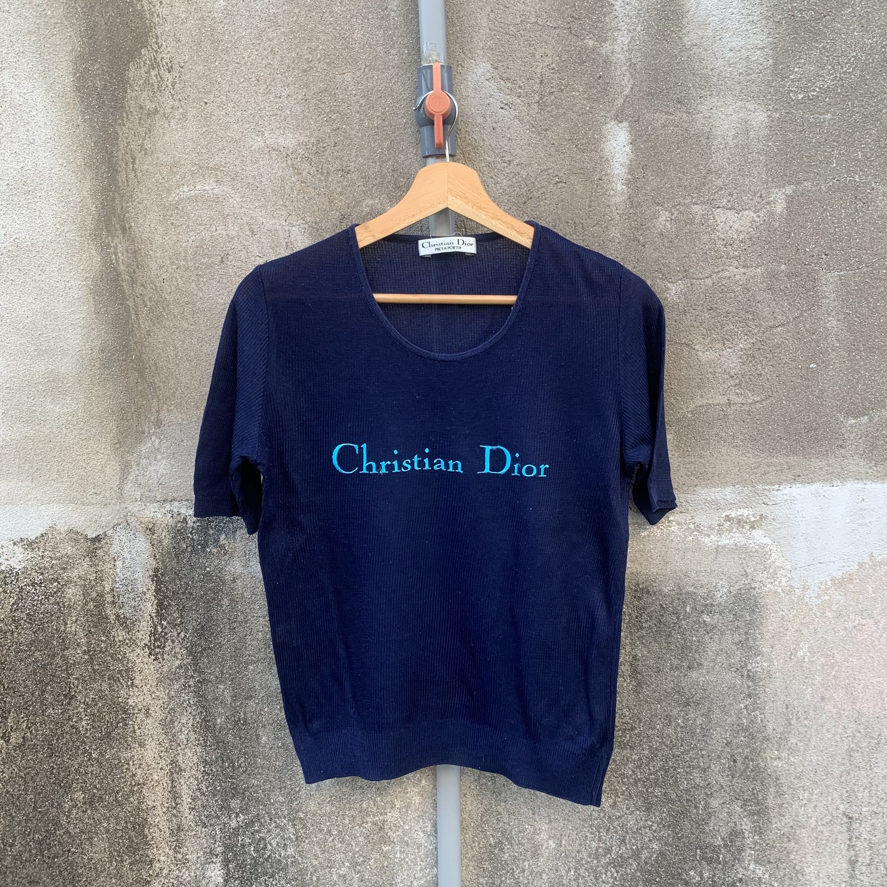 Japanese Brand CYBER WEEK 💥 CHRISTIAN DIOR Spell Out Knit Sweater Size US XS / EU 42 / 0 - 1 Thumbnail
