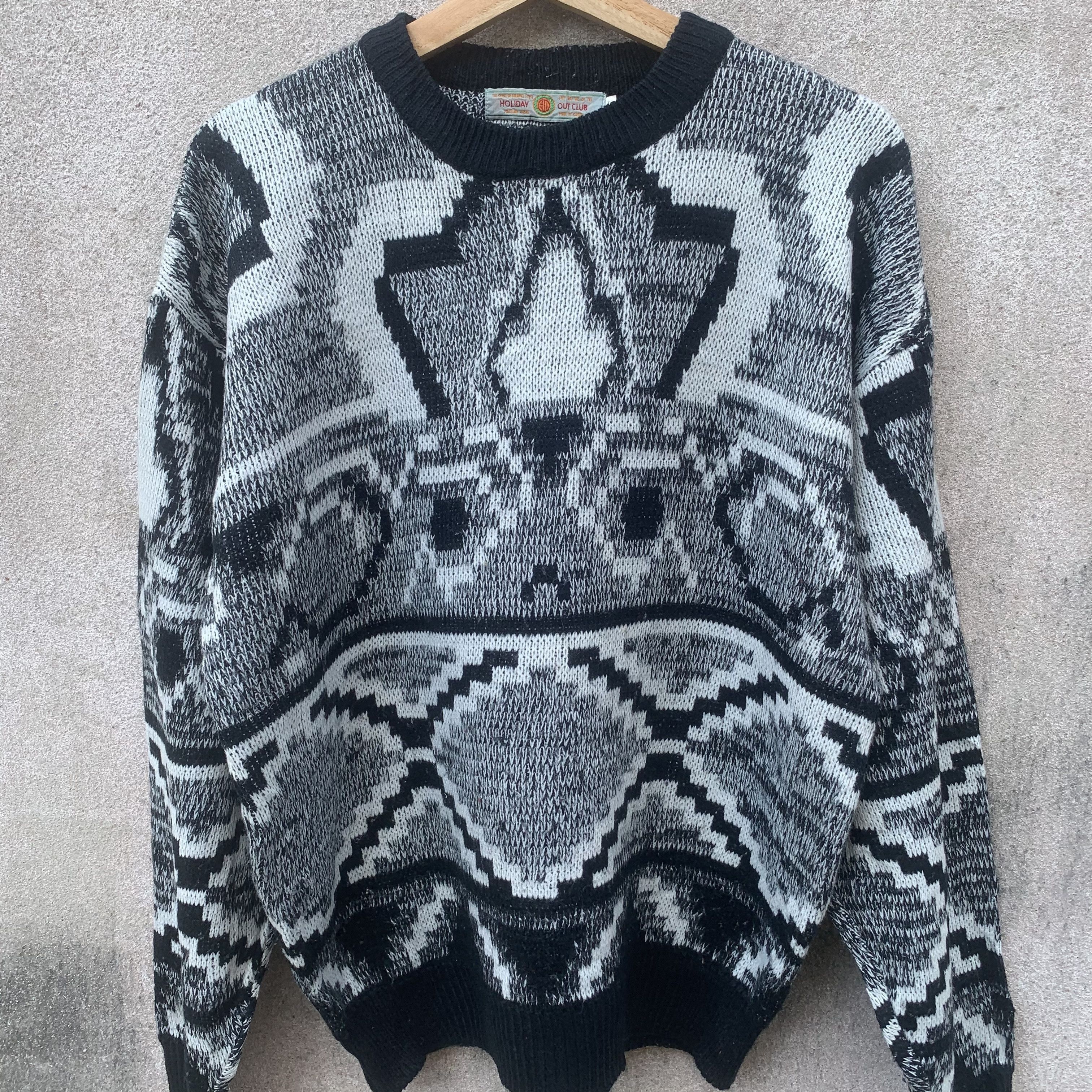 Aran Isles Knitwear ORNAMENTAL Japan Art Pattern Knit Sweater Pullover Jumper Size US L / EU 52-54 / 3 - 2 Thumbnail