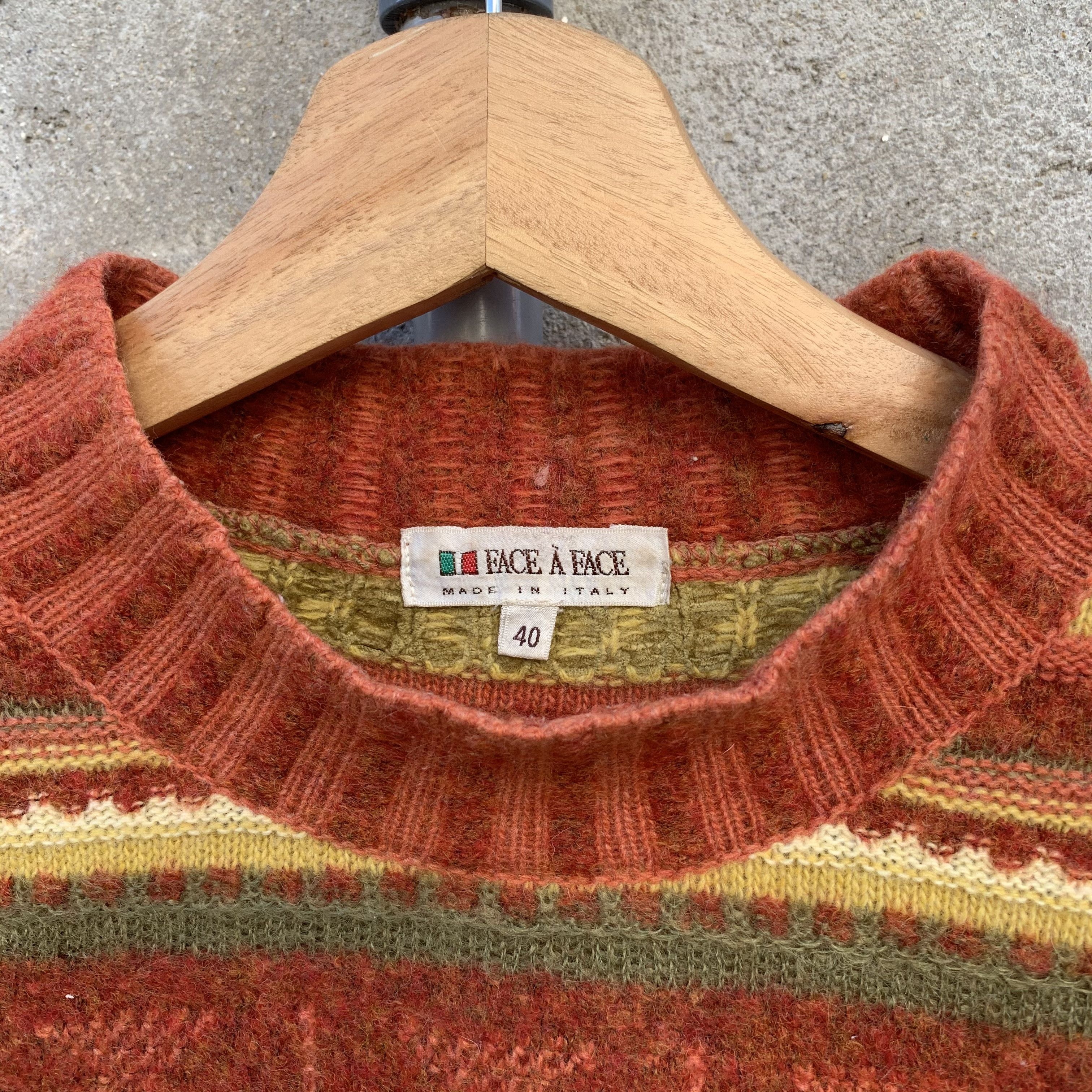 Japanese Brand Vintage Face A Face Knit Wool Arts Pullover Knit Sweater Size US M / EU 48-50 / 2 - 5 Thumbnail