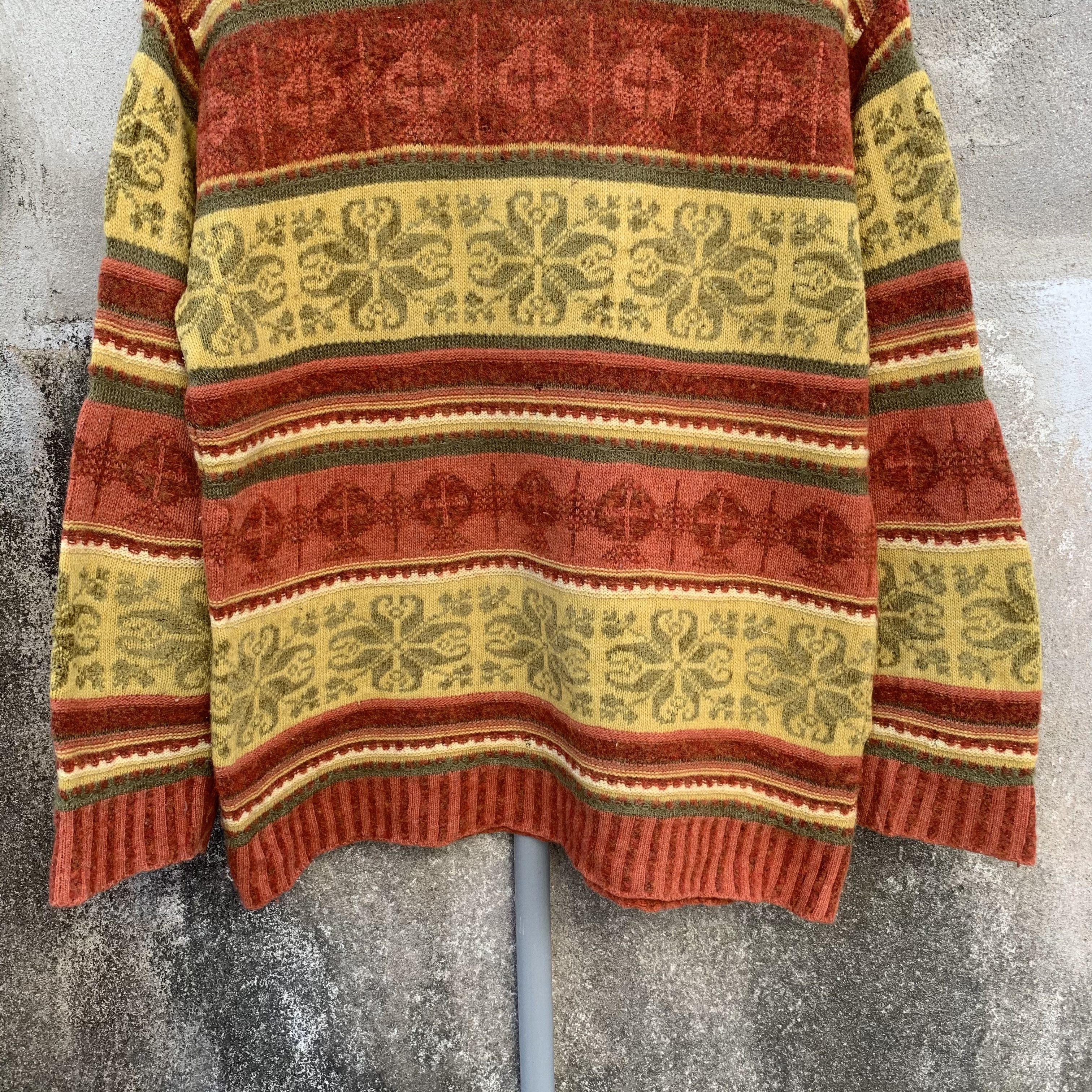 Japanese Brand Vintage Face A Face Knit Wool Arts Pullover Knit Sweater Size US M / EU 48-50 / 2 - 3 Thumbnail