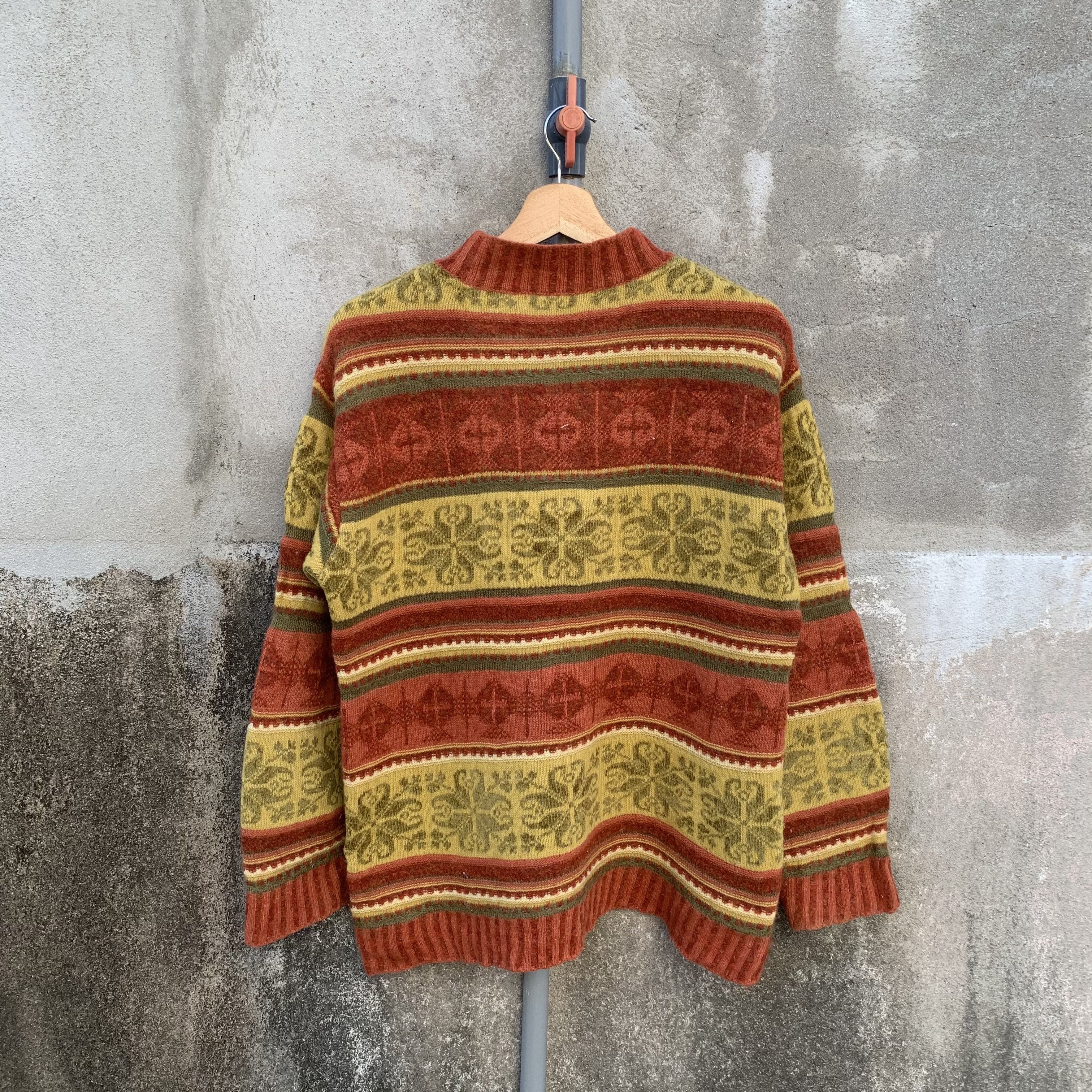 Japanese Brand Vintage Face A Face Knit Wool Arts Pullover Knit Sweater Size US M / EU 48-50 / 2 - 9 Thumbnail