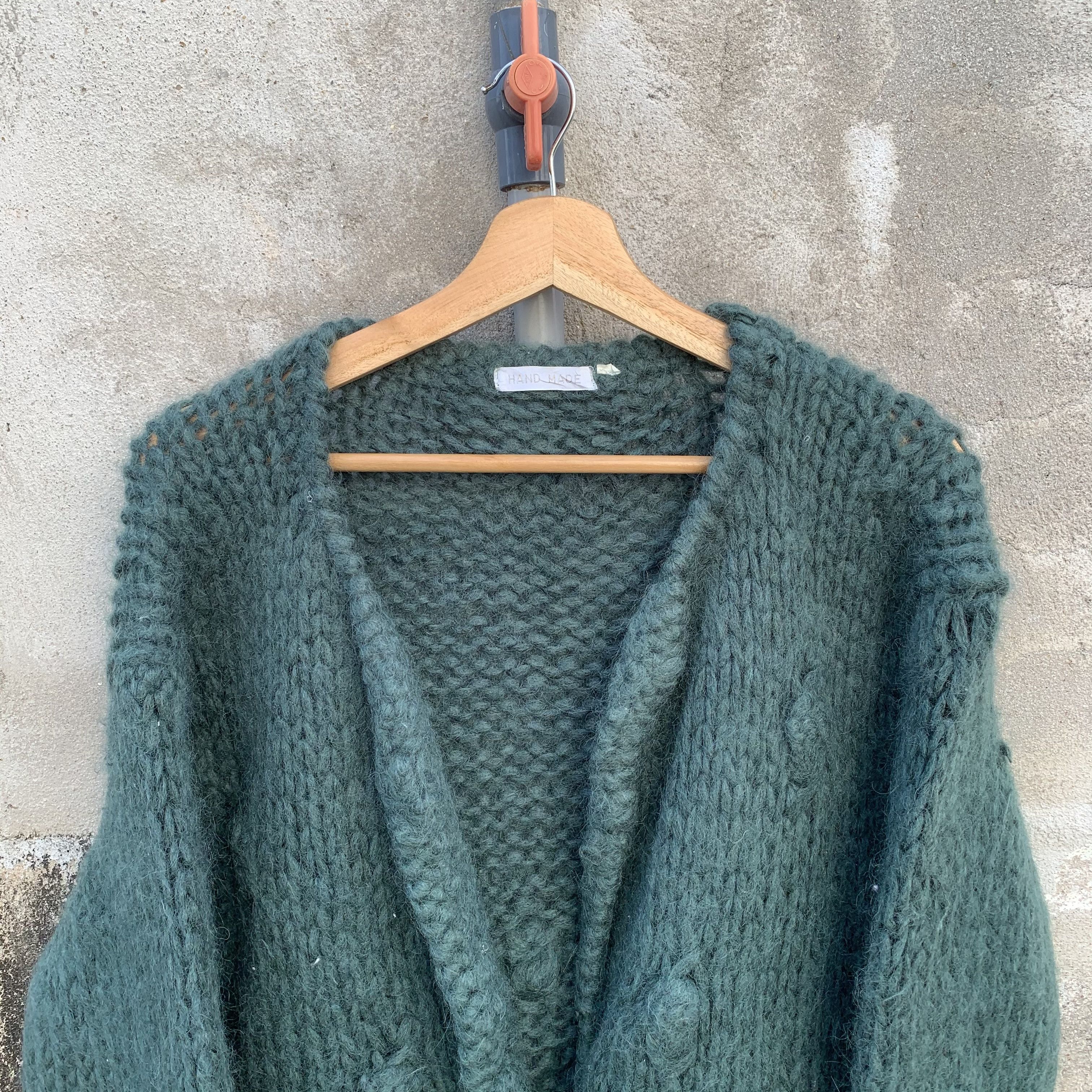 Aran Isles Knitwear Japanese Handmade Knit Wool Open Cardigan Double Breast Size US M / EU 48-50 / 2 - 8 Thumbnail