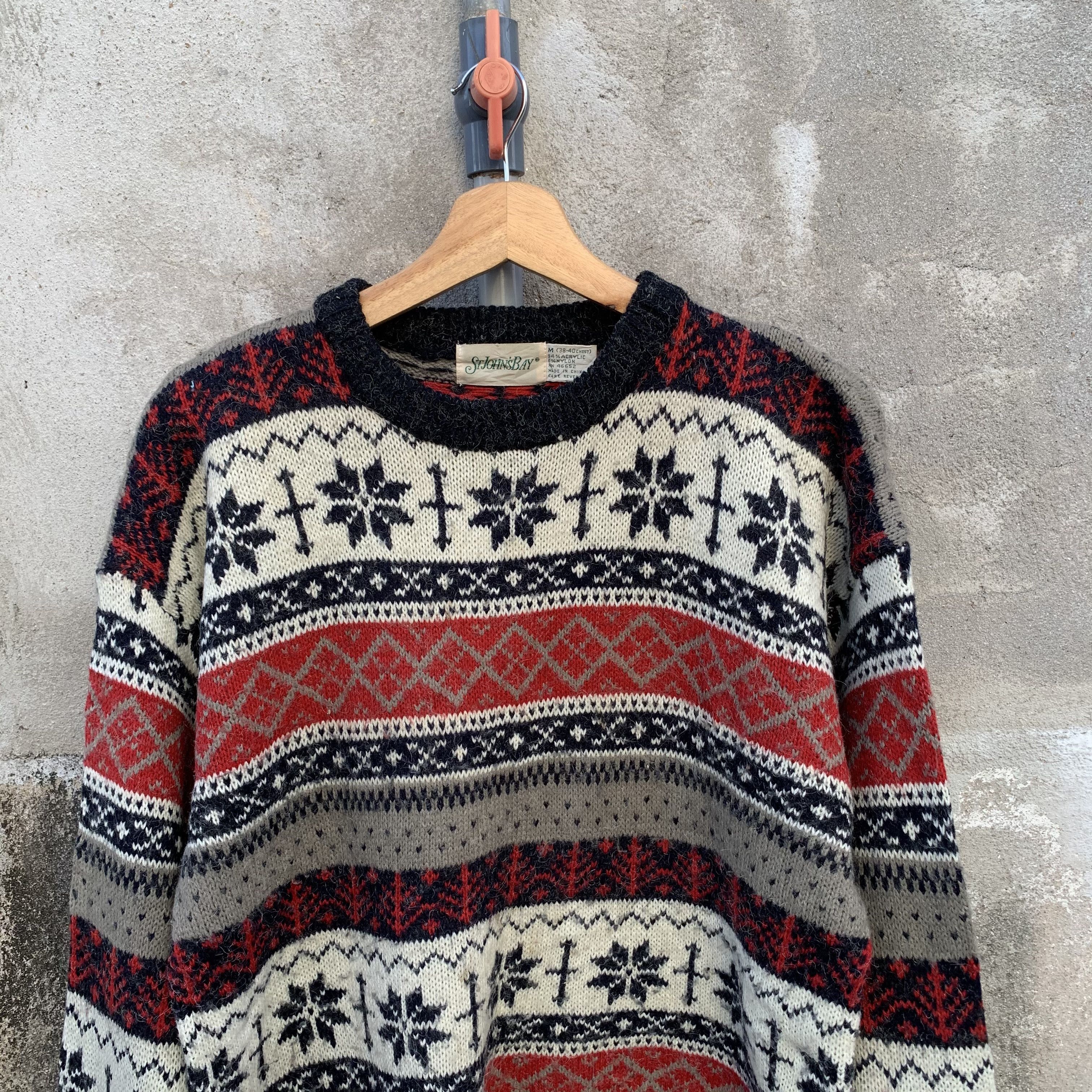 Andrew St. John MOHAIR Vintage St John Bays Knit RARE Tribal Pattern Sweater Size US M / EU 48-50 / 2 - 2 Thumbnail