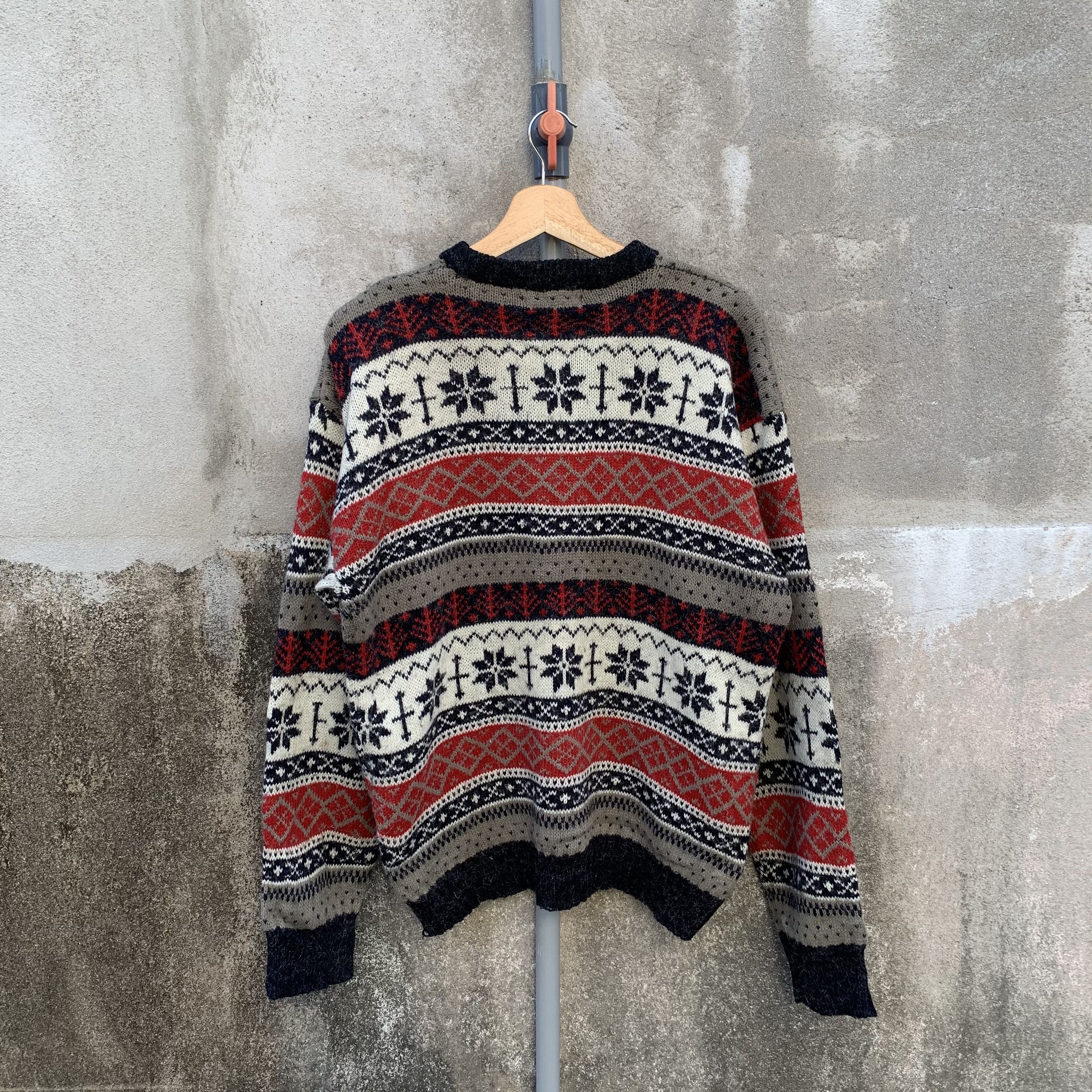 Andrew St. John MOHAIR Vintage St John Bays Knit RARE Tribal Pattern Sweater Size US M / EU 48-50 / 2 - 8 Thumbnail