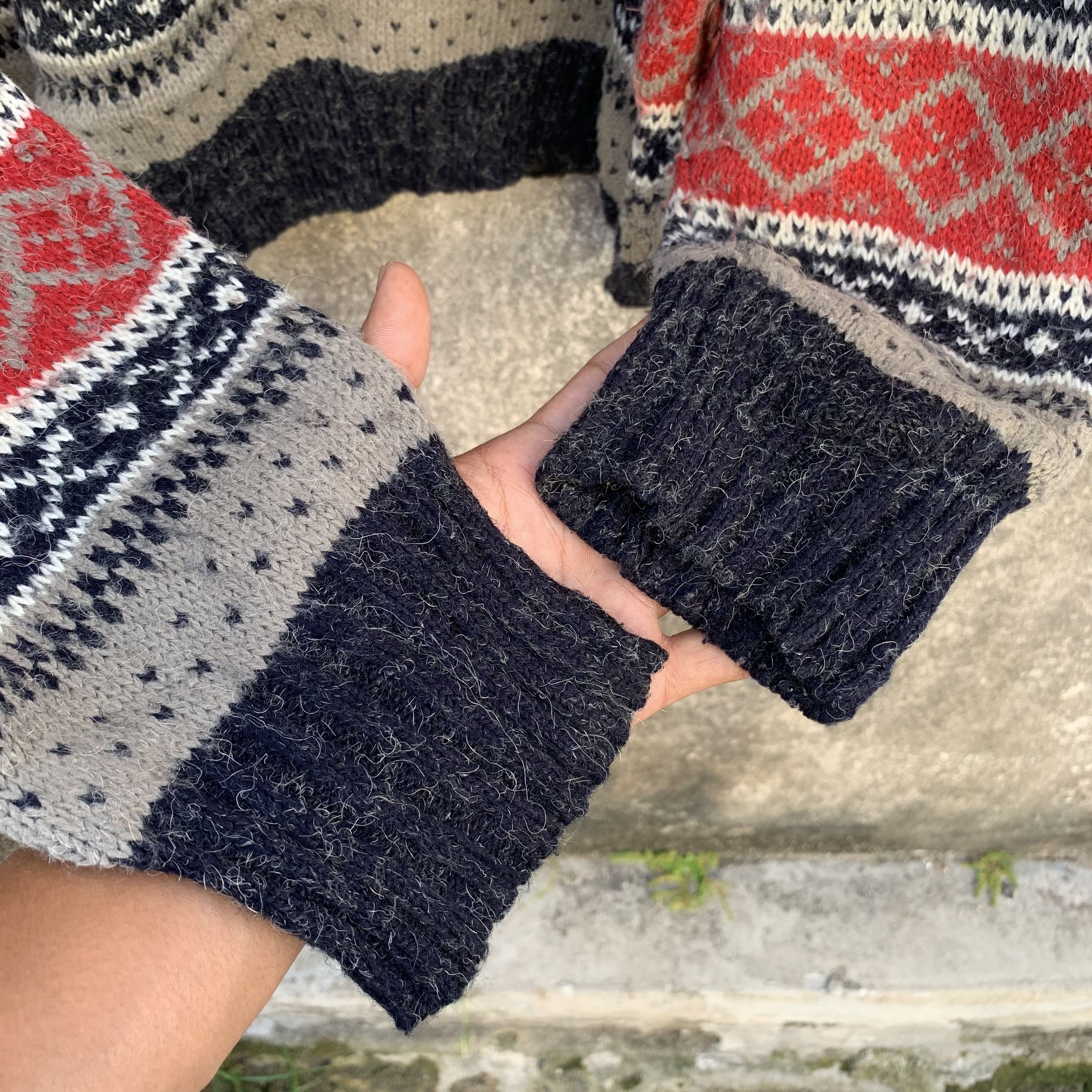 Andrew St. John MOHAIR Vintage St John Bays Knit RARE Tribal Pattern Sweater Size US M / EU 48-50 / 2 - 7 Thumbnail