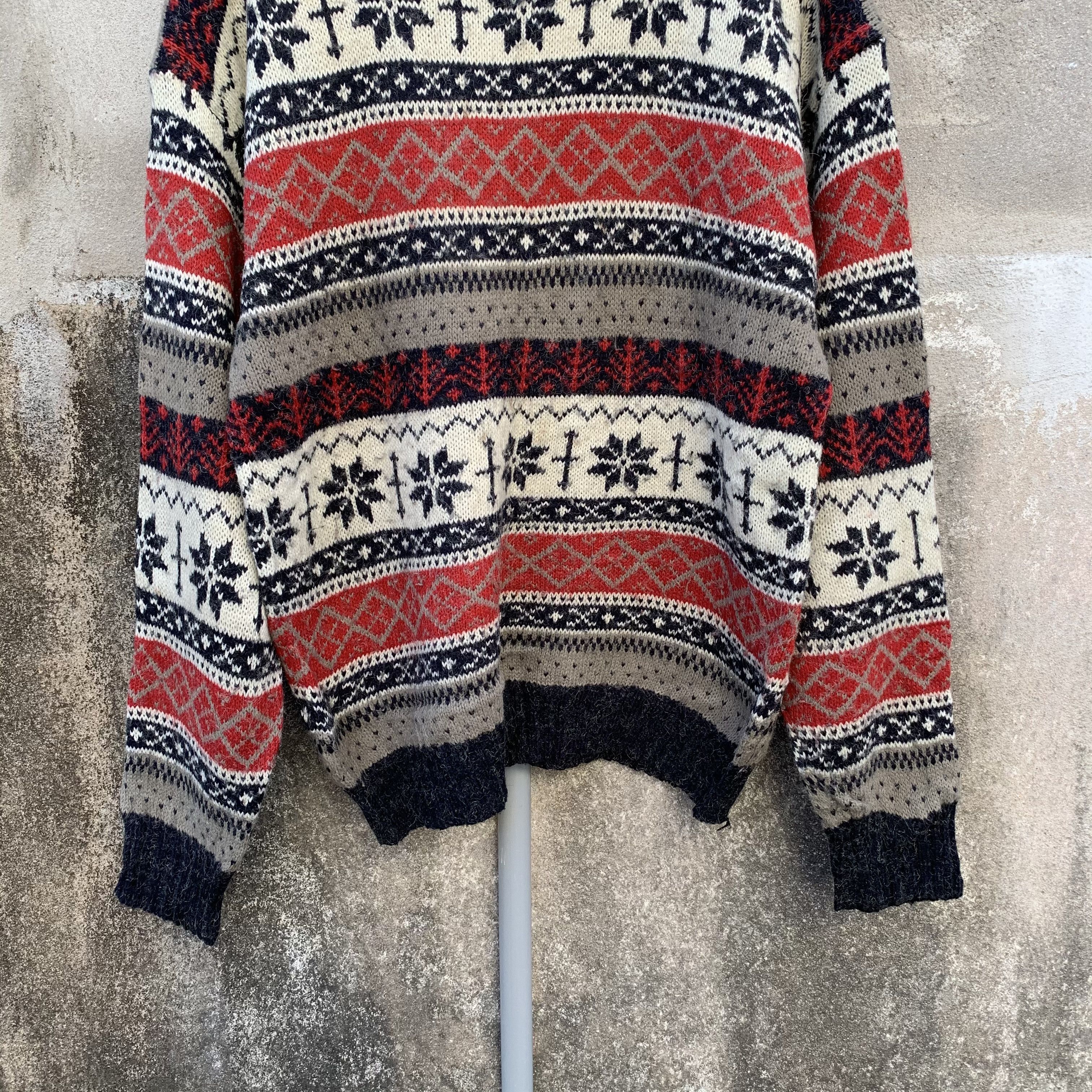 Andrew St. John MOHAIR Vintage St John Bays Knit RARE Tribal Pattern Sweater Size US M / EU 48-50 / 2 - 3 Thumbnail