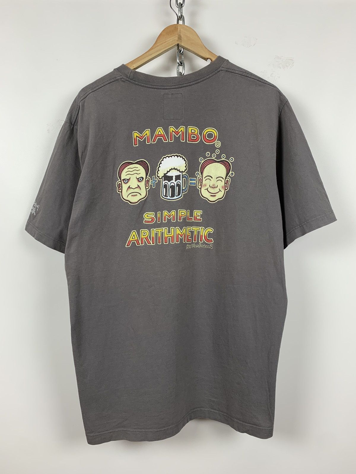 Mambo Vintage Mambo Simple Arithmetic Faded Grey T-Shirt Size US XL / EU 56 / 4 - 1 Thumbnail