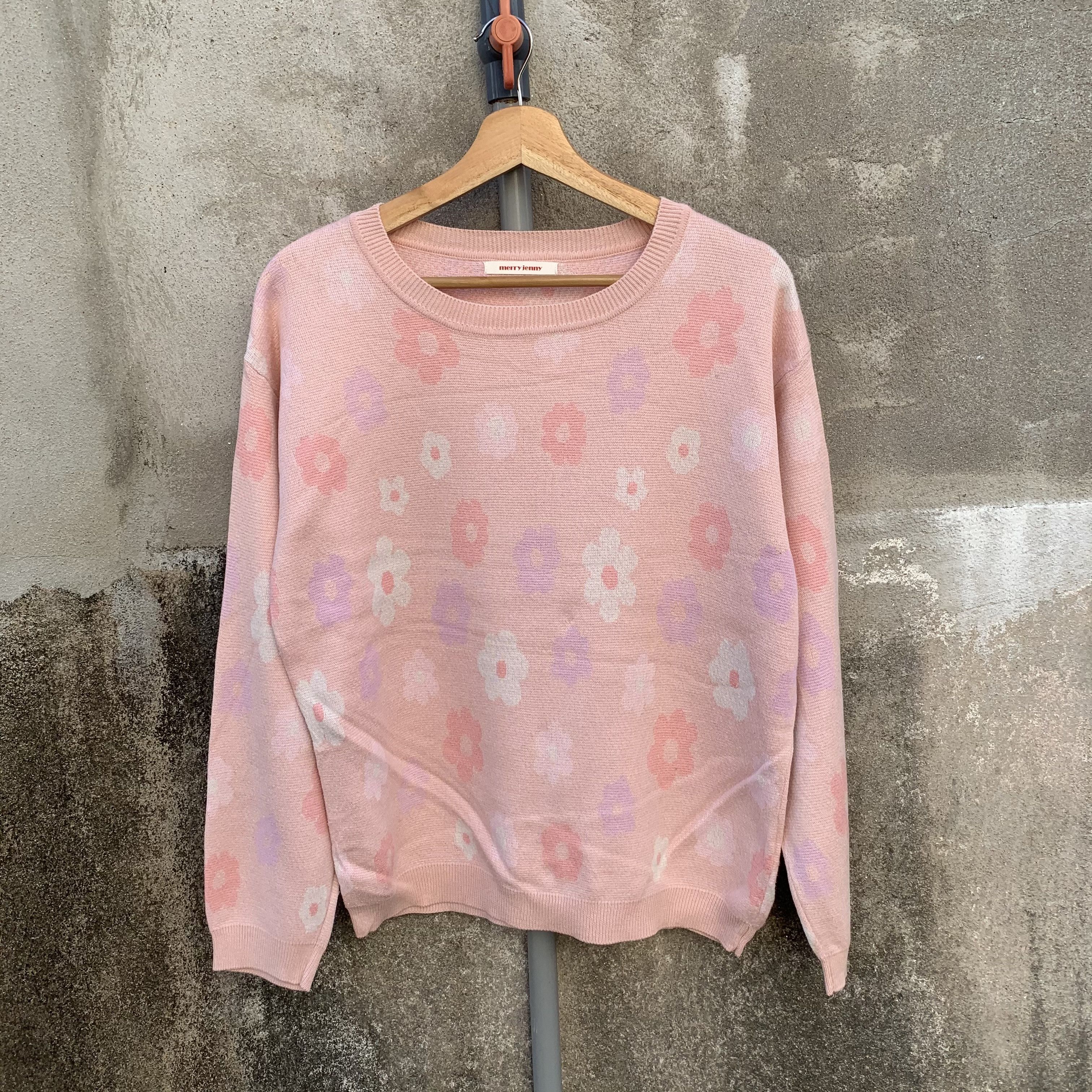 Aran Isles Knitwear Merry Jenny Knit Pullover Flower Fullprinted Jumper Sweater Size M / US 6-8 / IT 42-44 - 1 Thumbnail