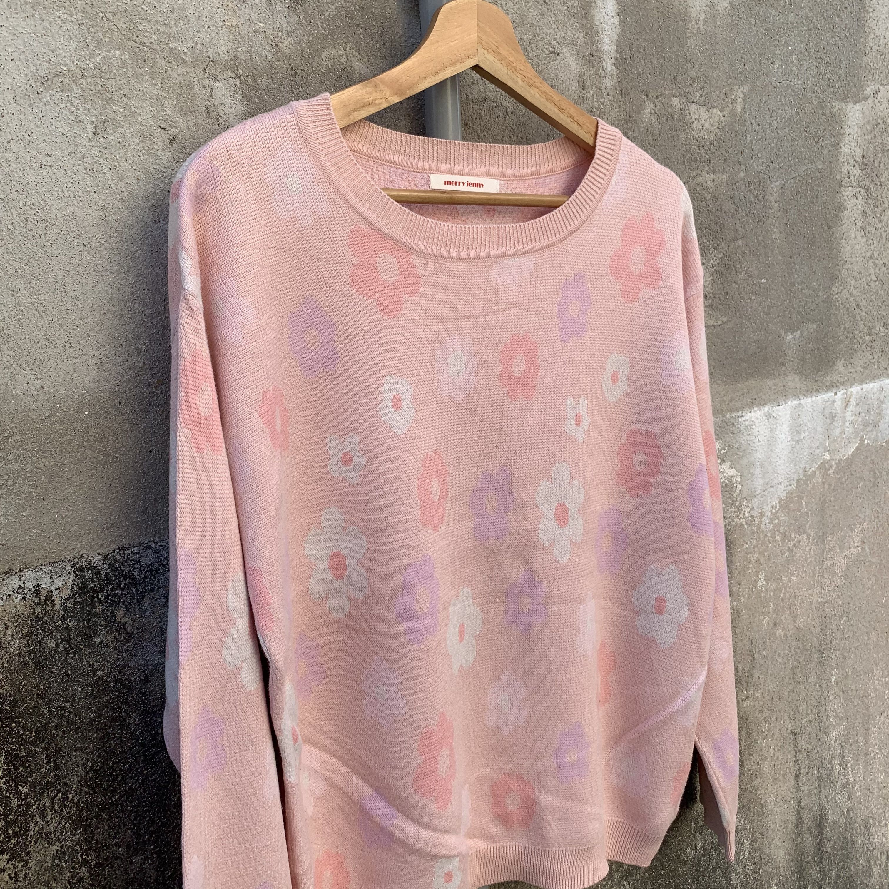 Aran Isles Knitwear Merry Jenny Knit Pullover Flower Fullprinted Jumper Sweater Size M / US 6-8 / IT 42-44 - 6 Thumbnail