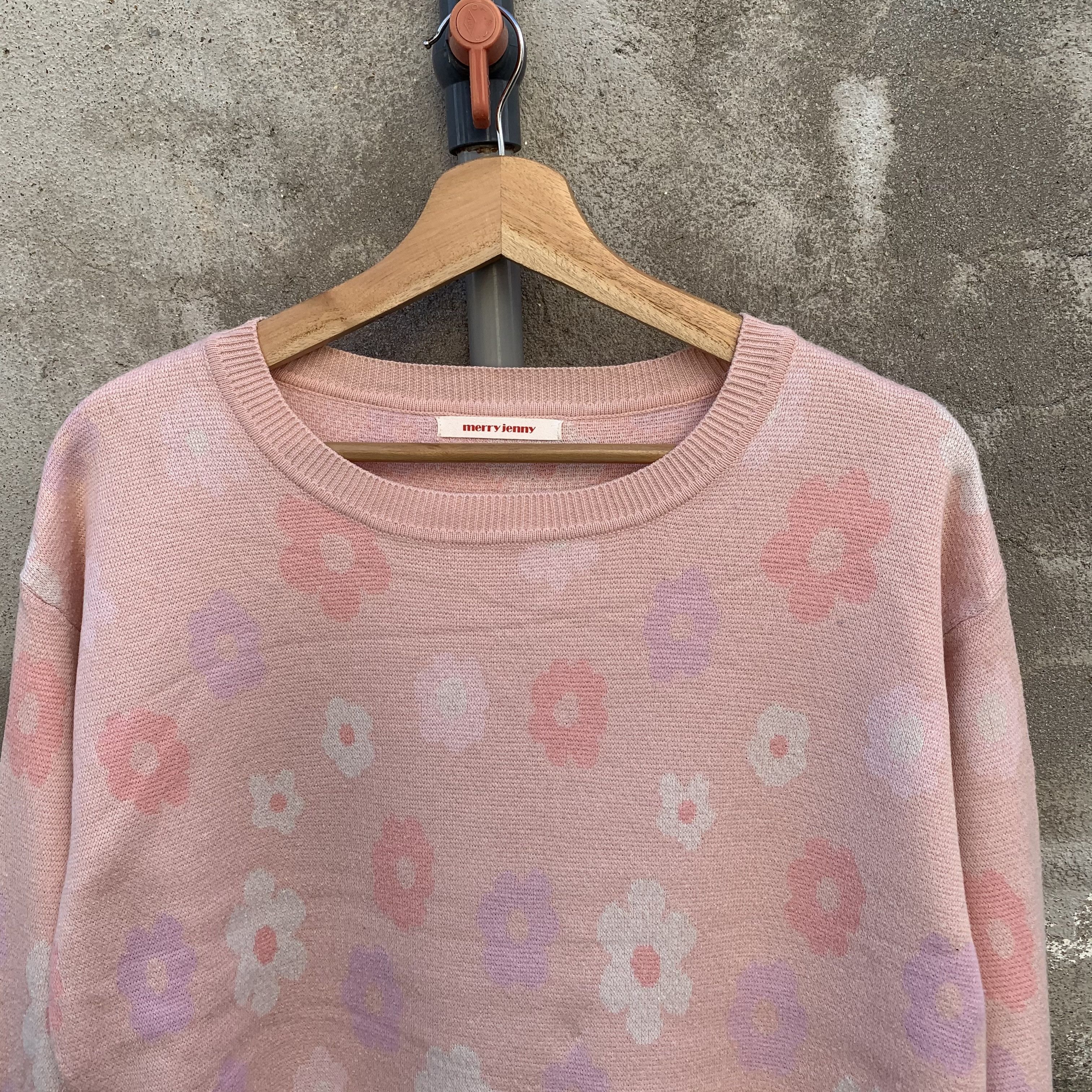 Aran Isles Knitwear Merry Jenny Knit Pullover Flower Fullprinted Jumper Sweater Size M / US 6-8 / IT 42-44 - 2 Thumbnail