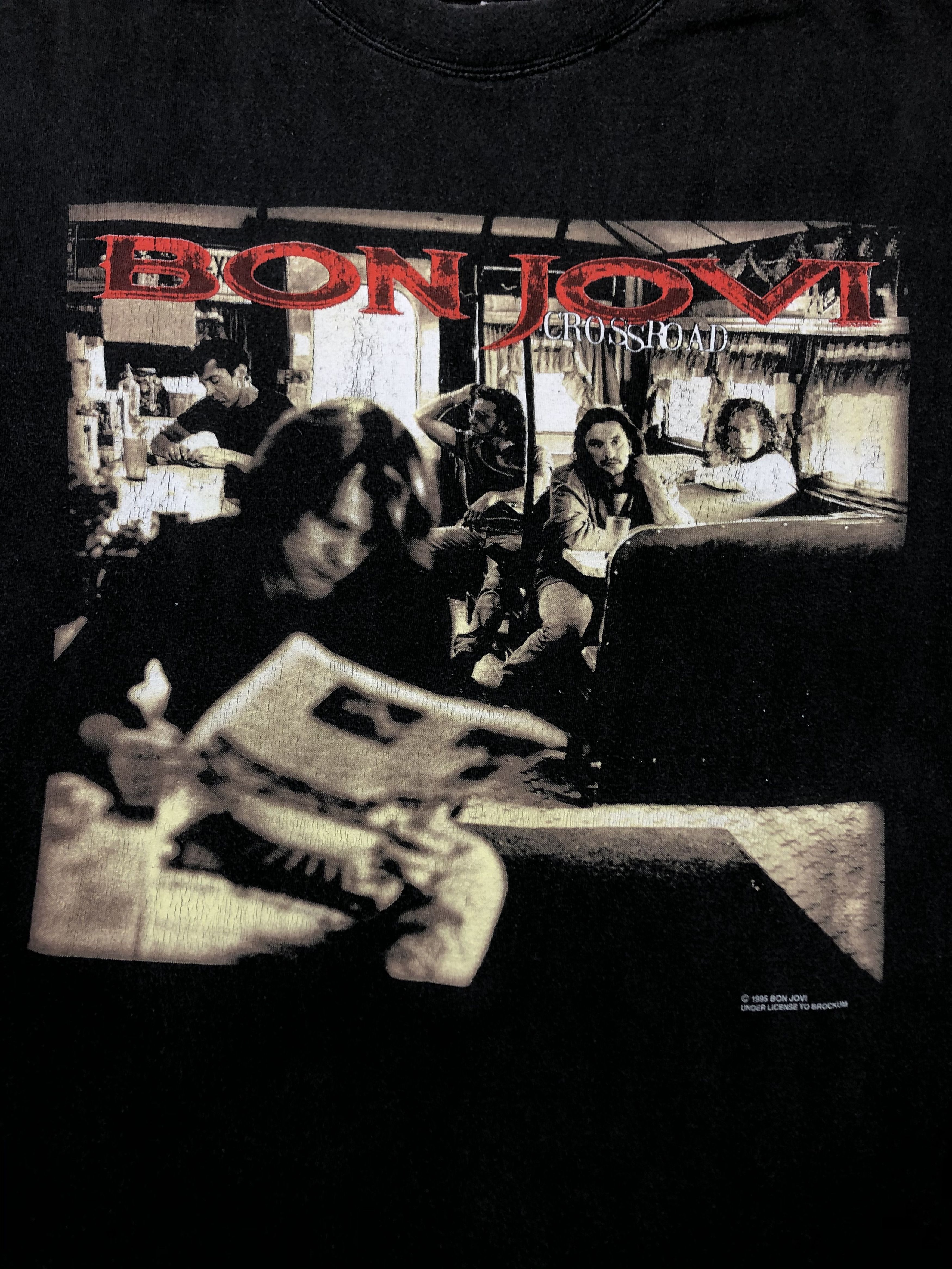 Band Tees × Vintage Vintage Bon Jovi Cross Road Tee Like Nirvana Rare Y2K Hype Size US XL / EU 56 / 4 - 3 Thumbnail
