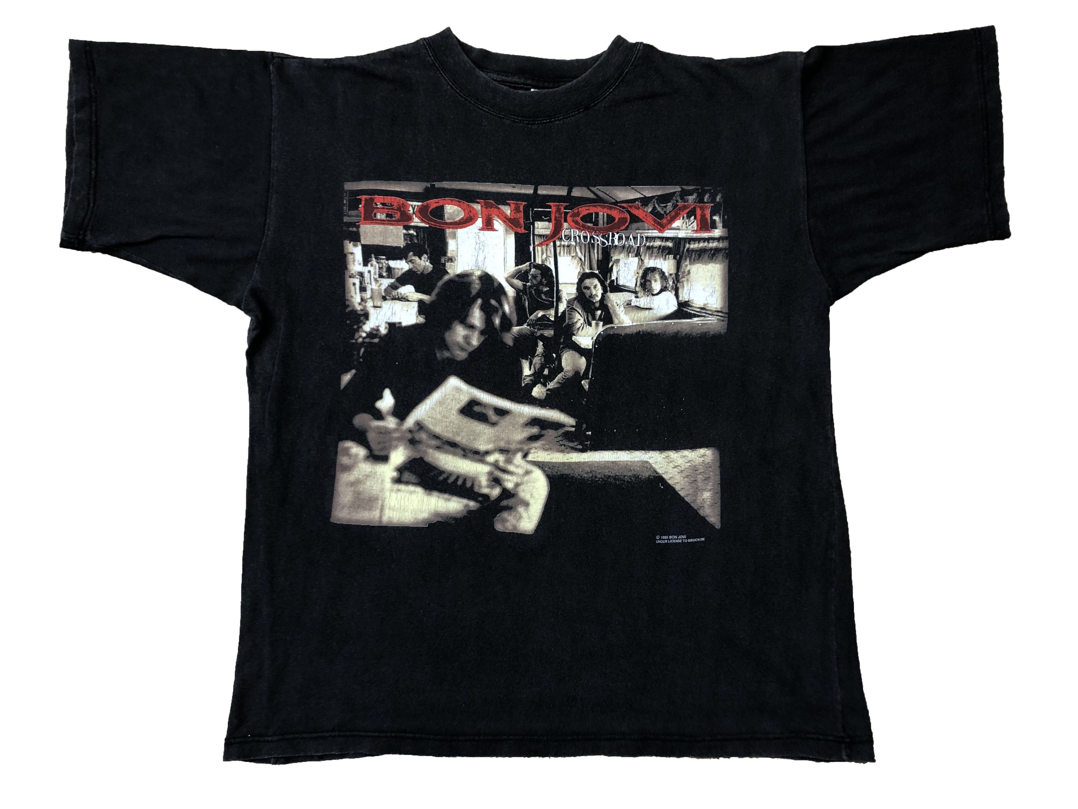 Band Tees × Vintage Vintage Bon Jovi Cross Road Tee Like Nirvana Rare Y2K Hype Size US XL / EU 56 / 4 - 1 Thumbnail