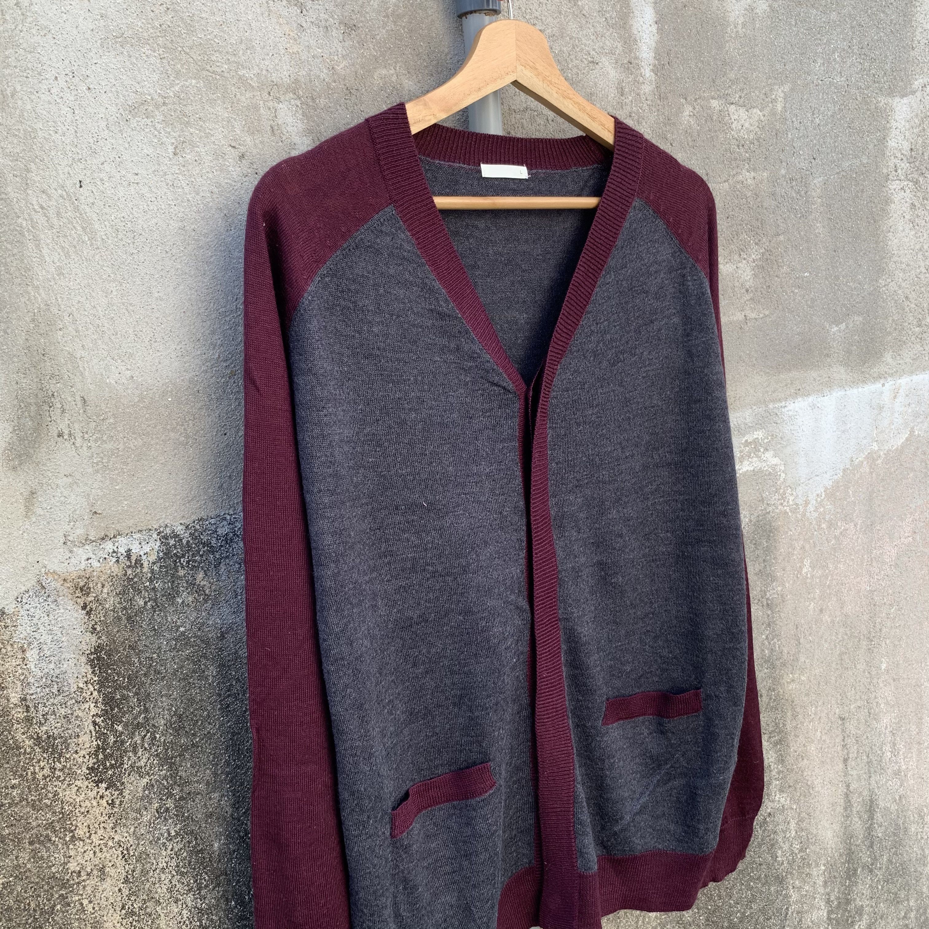 Homespun Knitwear Japanese Vintage Two Tone Cardigan Kurt Cobain Style Size US M / EU 48-50 / 2 - 4 Thumbnail