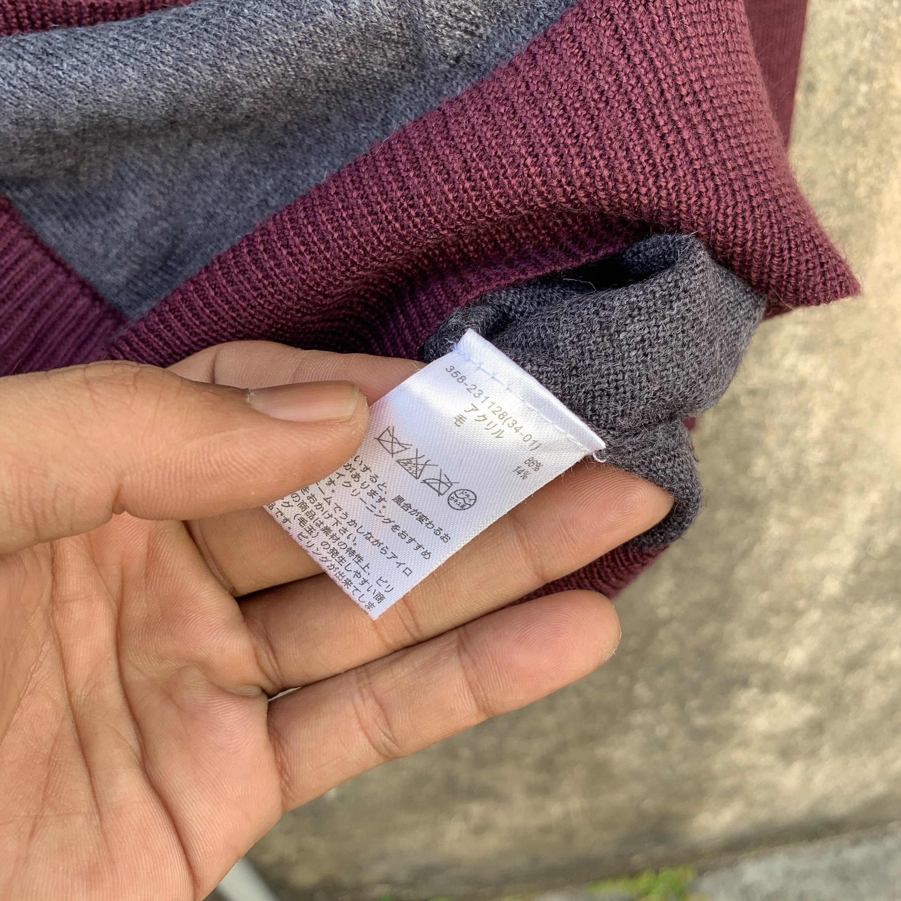 Homespun Knitwear Japanese Vintage Two Tone Cardigan Kurt Cobain Style Size US M / EU 48-50 / 2 - 6 Thumbnail