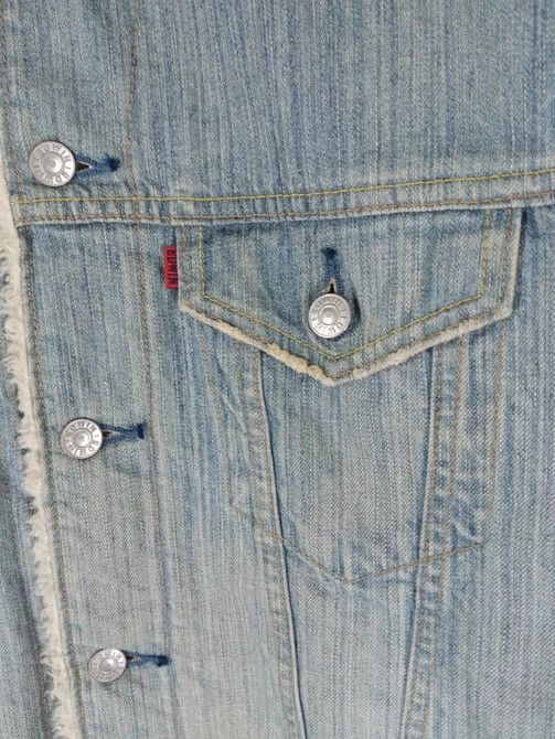 Edwin Vintage Edwin Trucker Denim Sherpa Lining Jacket Size US L / EU 52-54 / 3 - 5 Thumbnail