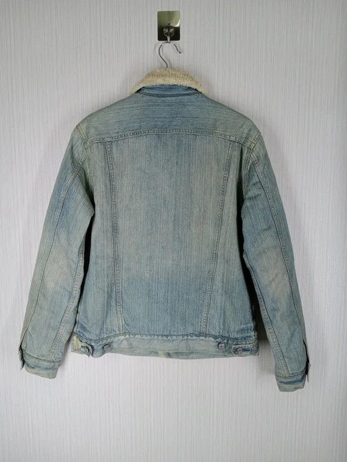 Edwin Vintage Edwin Trucker Denim Sherpa Lining Jacket Size US L / EU 52-54 / 3 - 4 Thumbnail