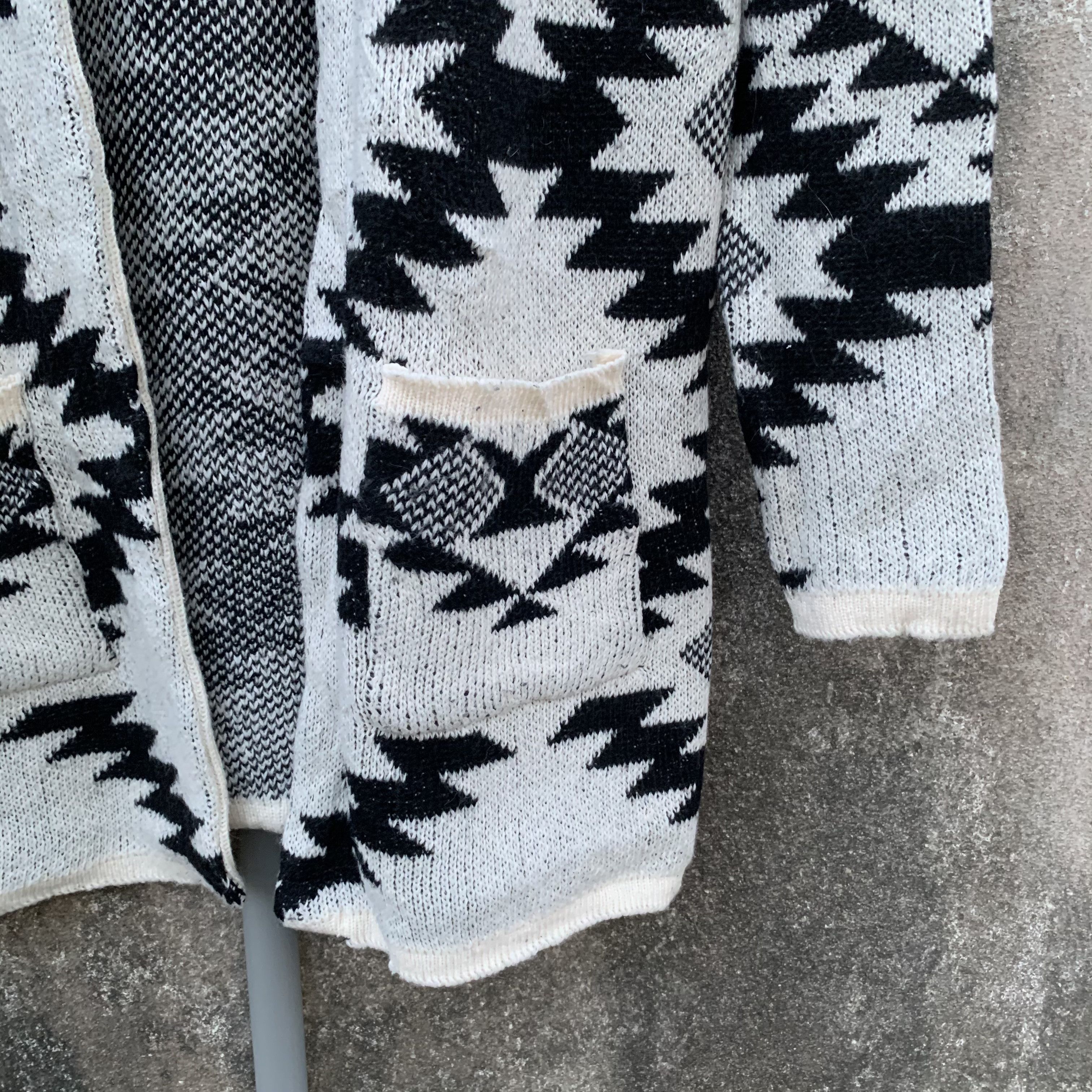 Japanese Brand Knit Long Cardigan Open Aztec Navajo Style Jumper Sweater Size US M / EU 48-50 / 2 - 5 Thumbnail
