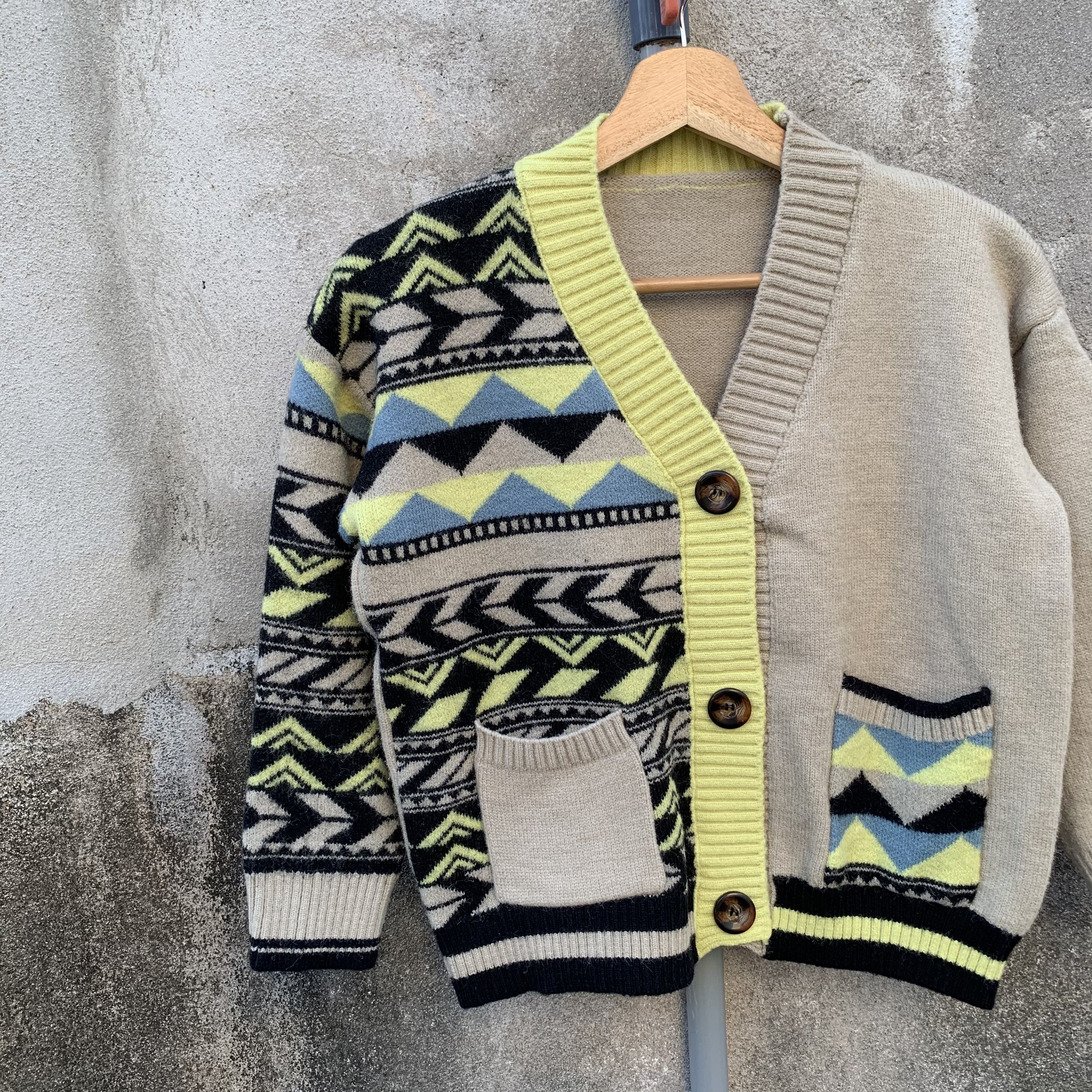 Aran Isles Knitwear Knit Unbranded Arts Cardigan Cropped Sweater Nice Design Size US S / EU 44-46 / 1 - 2 Thumbnail