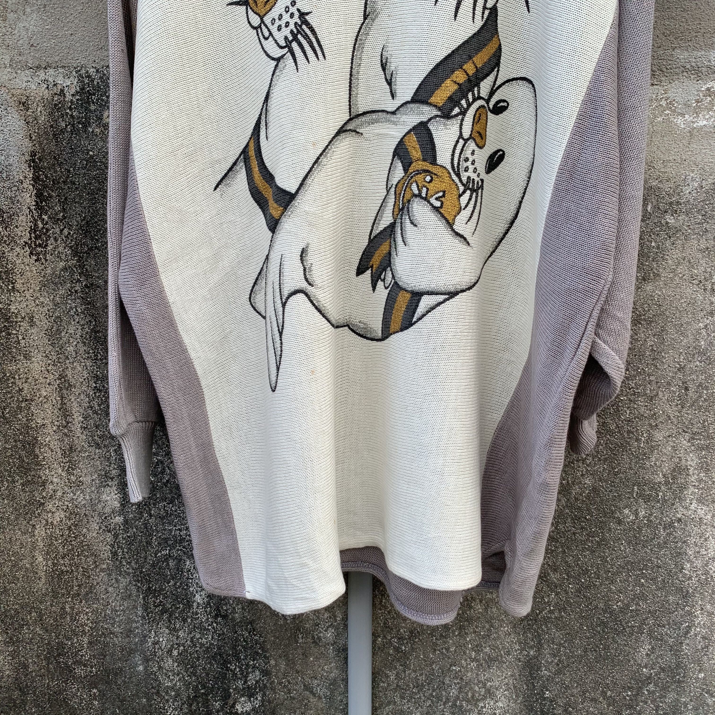 Japanese Brand Japanese Vintage Knit Baggy Honeycomb Big Graphic Sweater Size US XL / EU 56 / 4 - 3 Thumbnail