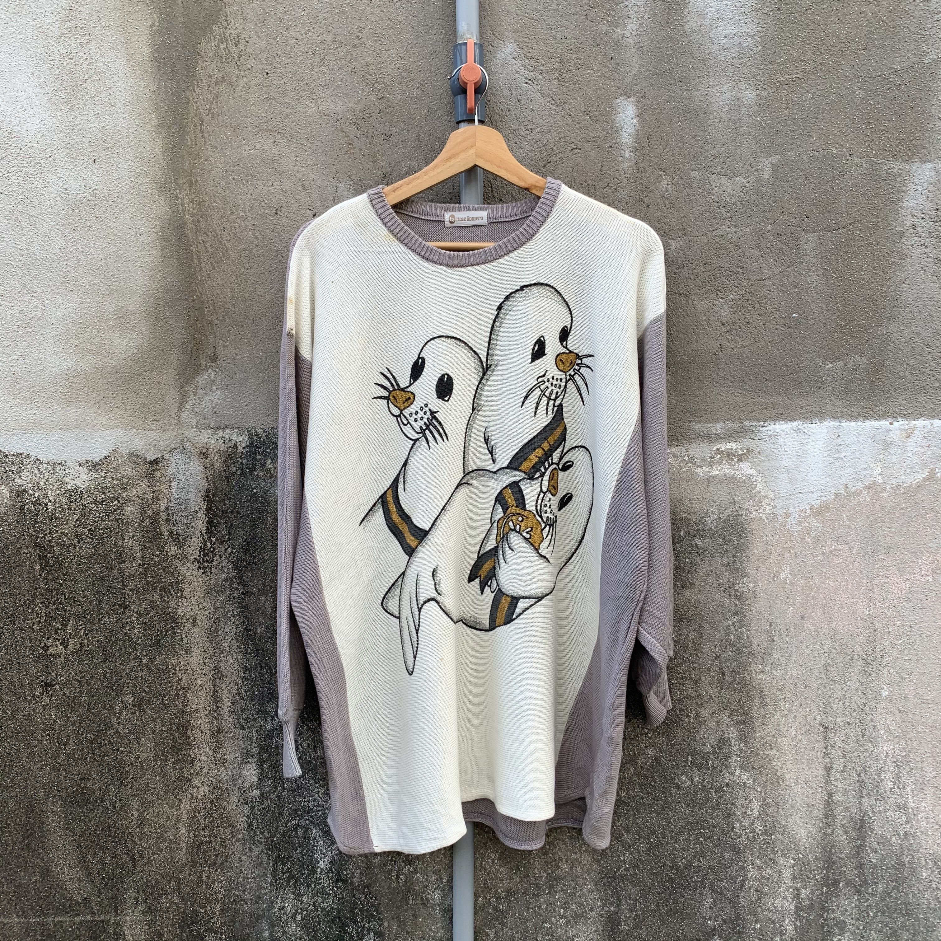 Japanese Brand Japanese Vintage Knit Baggy Honeycomb Big Graphic Sweater Size US XL / EU 56 / 4 - 1 Thumbnail